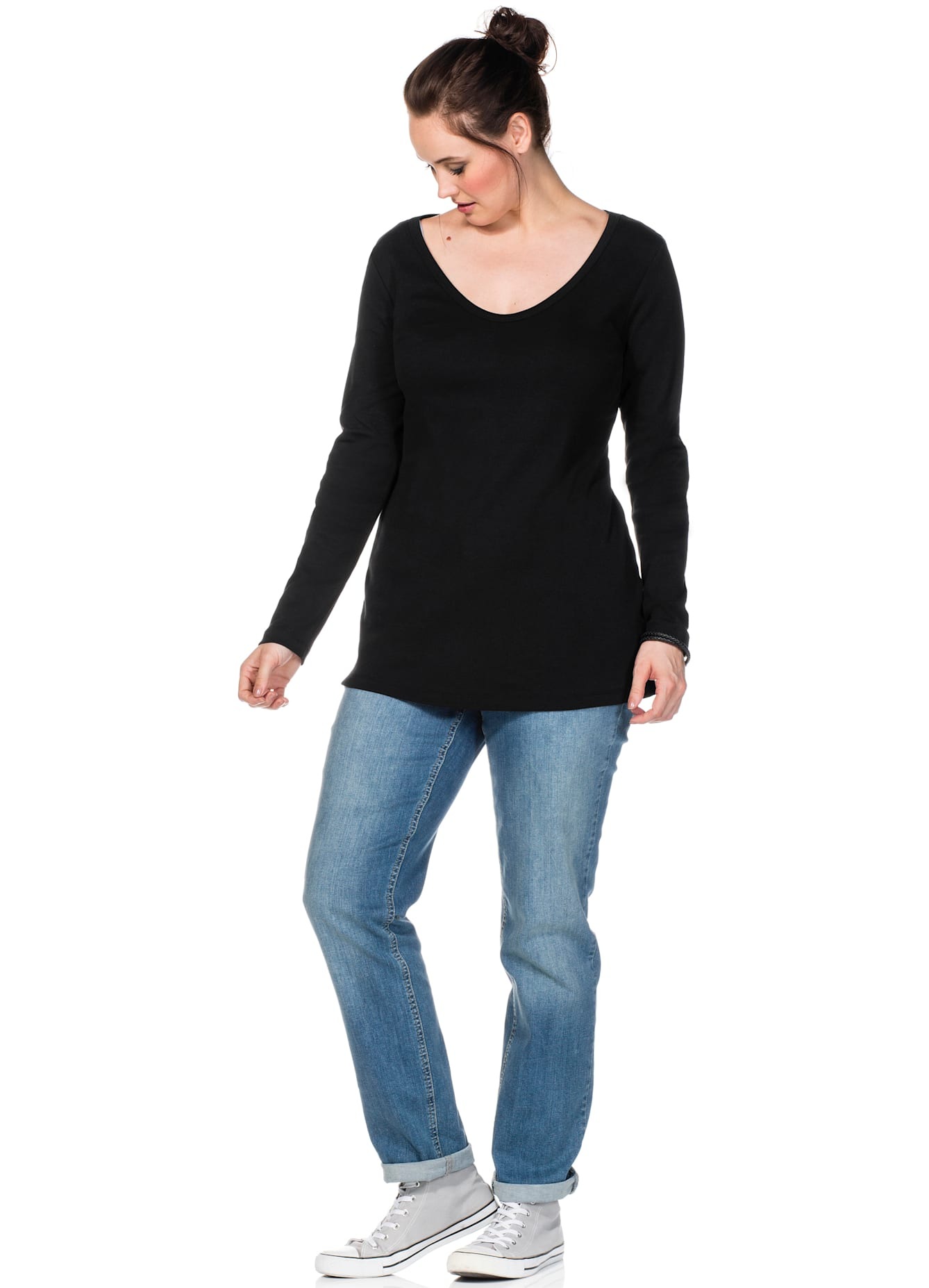 Sheego Langarmshirt »Langarmshirt«, (1 tlg.)