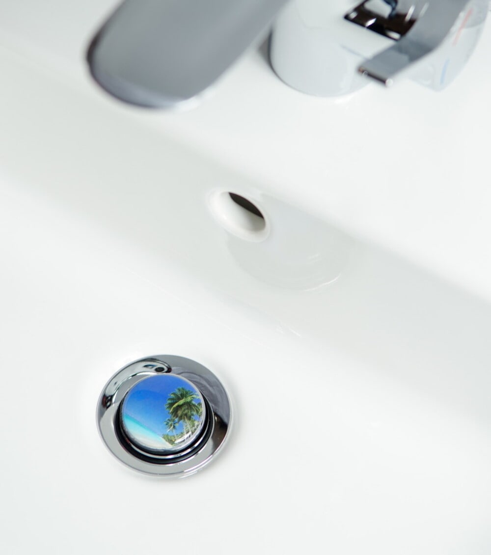 Sanilo Set d'accessoires de salle de bain »Karibik« bestehend aus WC-Sitz, Badteppich, Stöpsel, Seifenspender, WC-Bürste