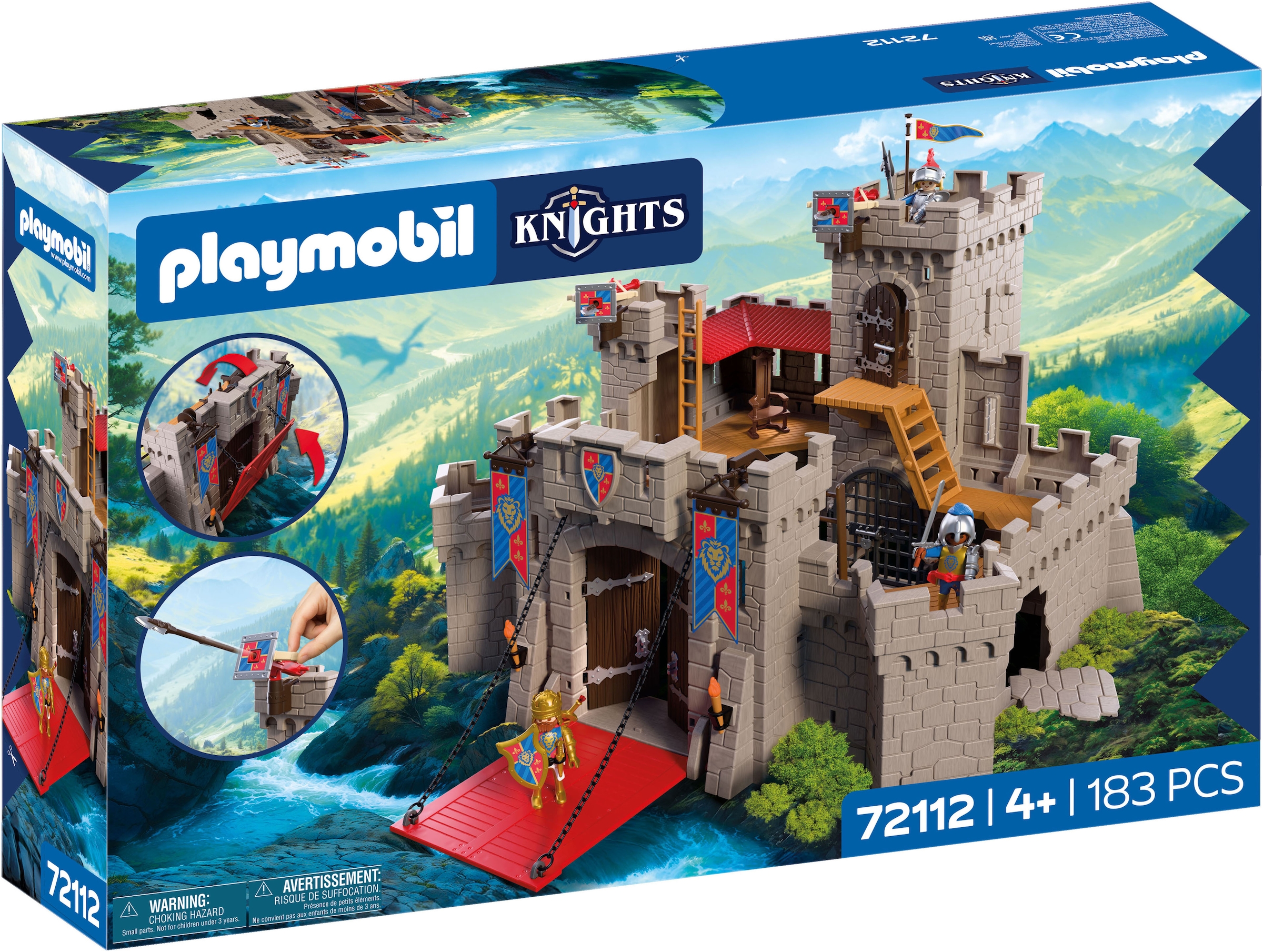 Playmobil® Jeu de construction »Grosse Löwenritterburg (72112), Knights« XXL Ritterburg mit Zugbrücke; Made in Europe