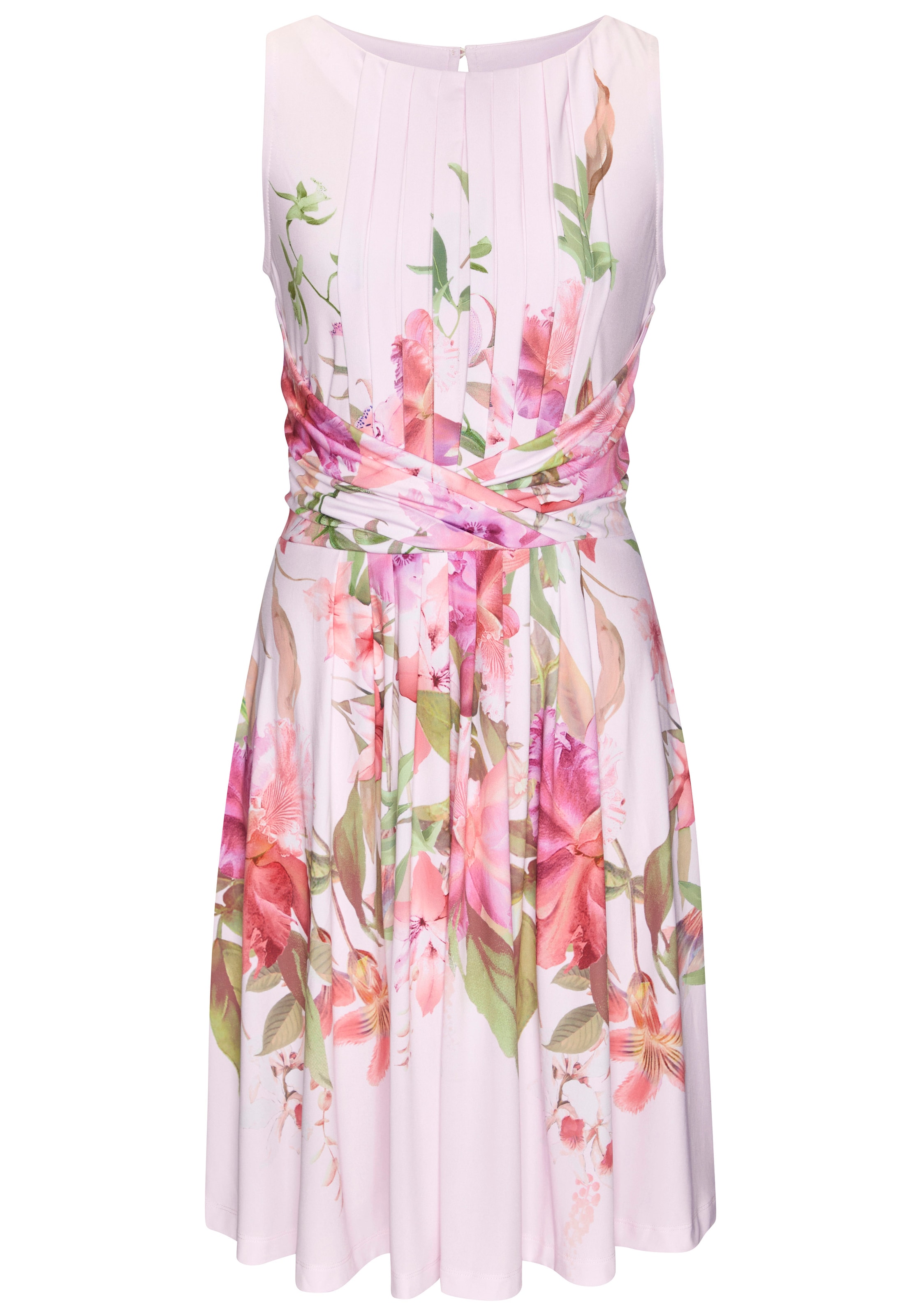 LASCANA Robe d'été mit Blumendruck, festlich