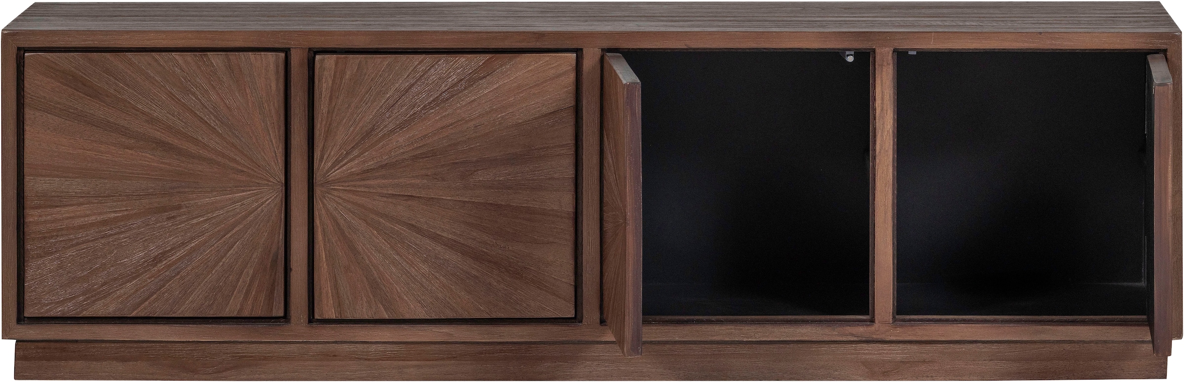 WOOOD Table basse »Sun mit 4 Türen und recyceltem Teakholz« Teck recyclé, bois dur tropical à grain droit