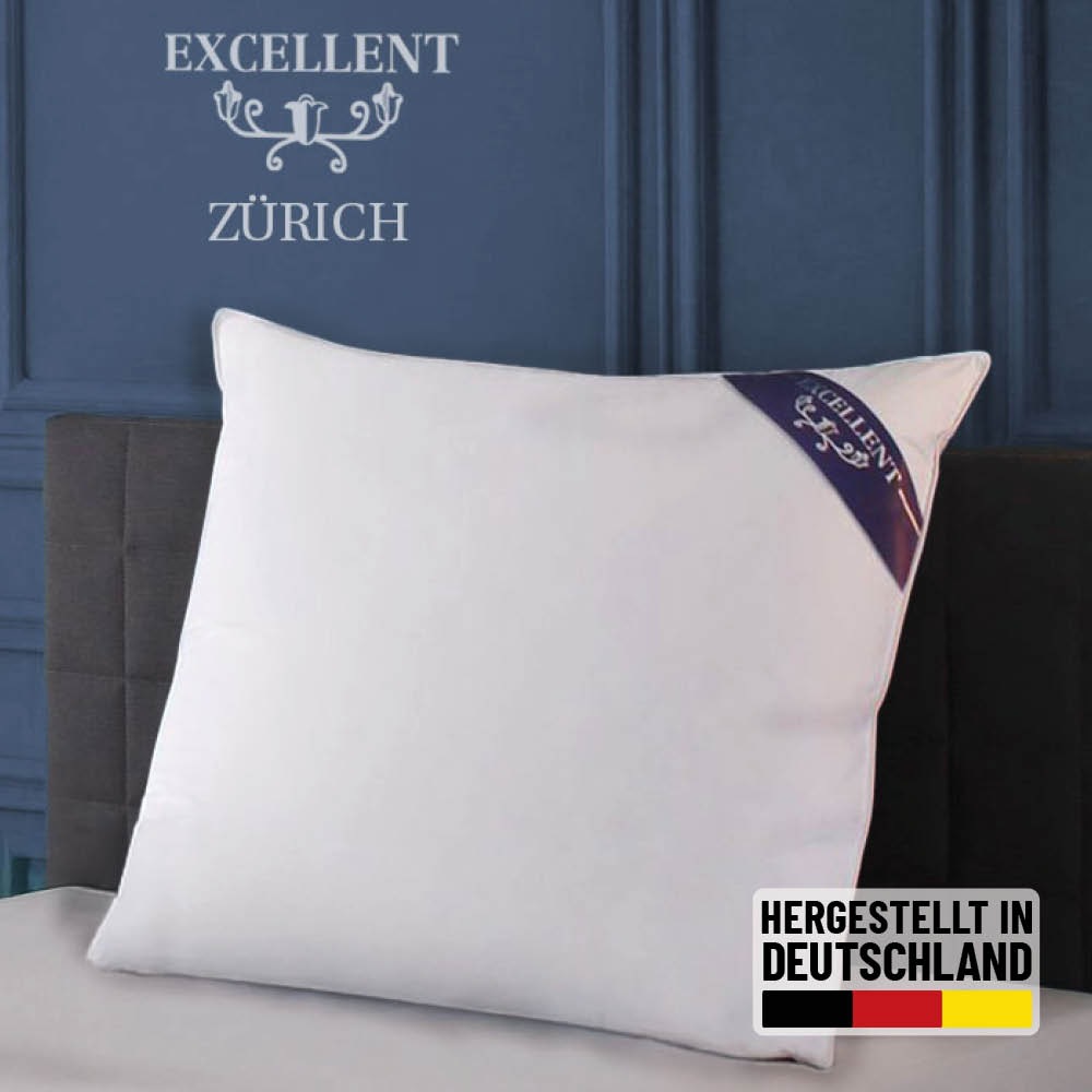 Image of Excellent Federkopfkissen "Zürich, Kopfkissen in 40x80 und 80x80" Füllung: 70Federn30Daunen 1 Stk. tlg. allergikerfreundliches Kissen mit Daunenanteil