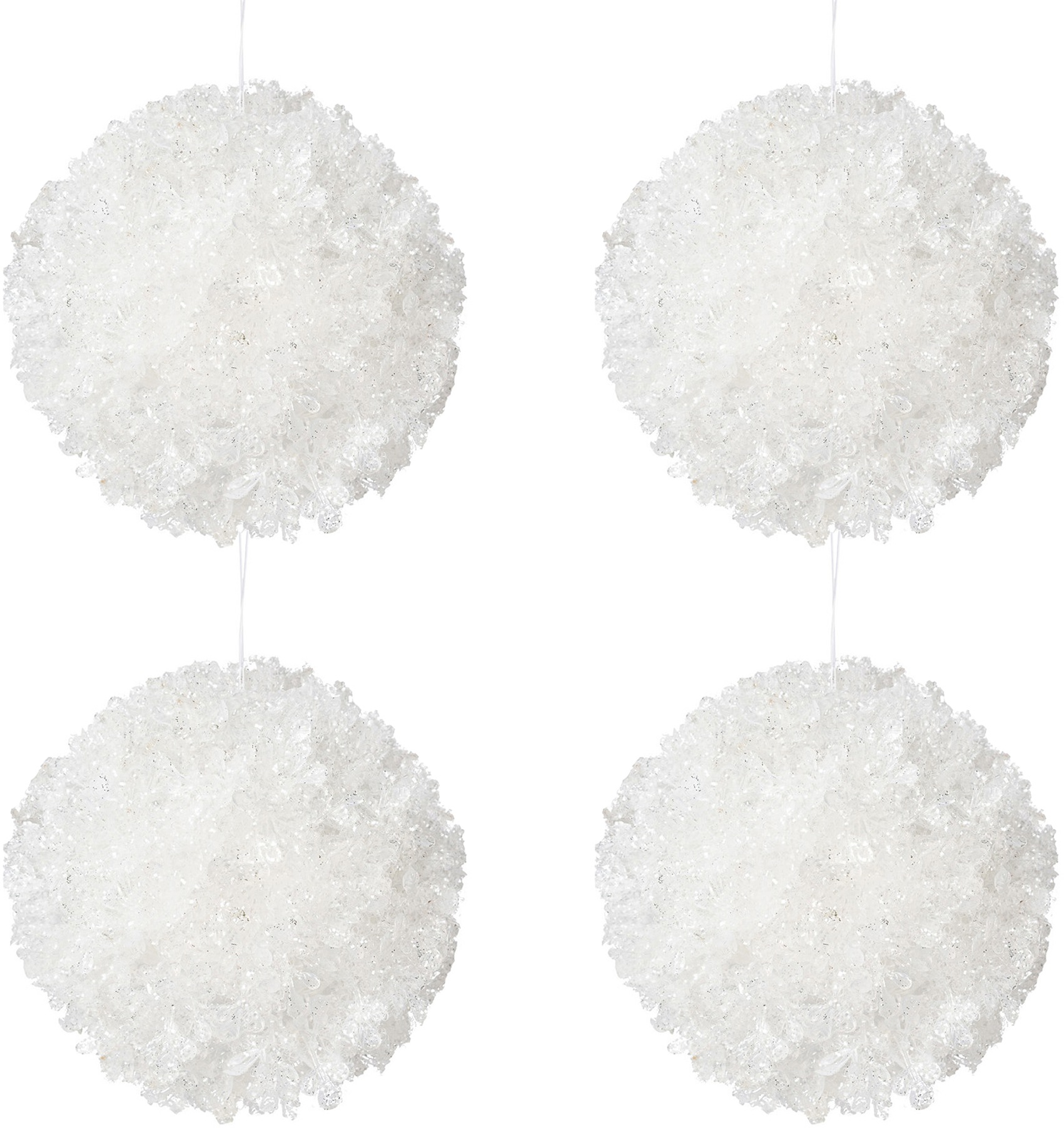 Image of Creativ deco Dekokugel, (Set, 4 St.), mit frostiger Optik, Ø ca. 10 cm bei Ackermann Versand Schweiz