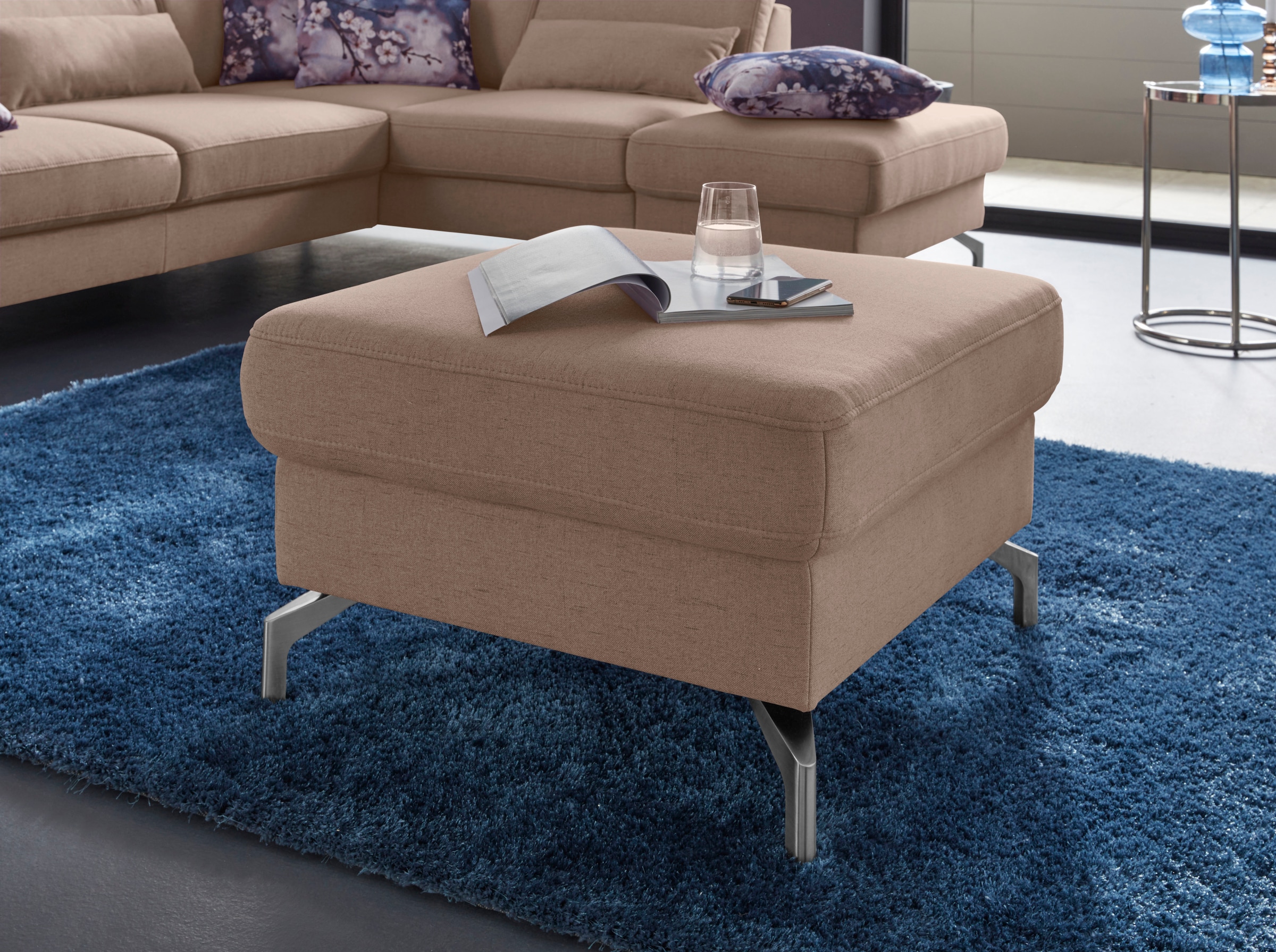 Image of sit&more Hocker "Percy" Fusshöhe 15cm, wahlweise mit unterschiedlichen Fussfarben