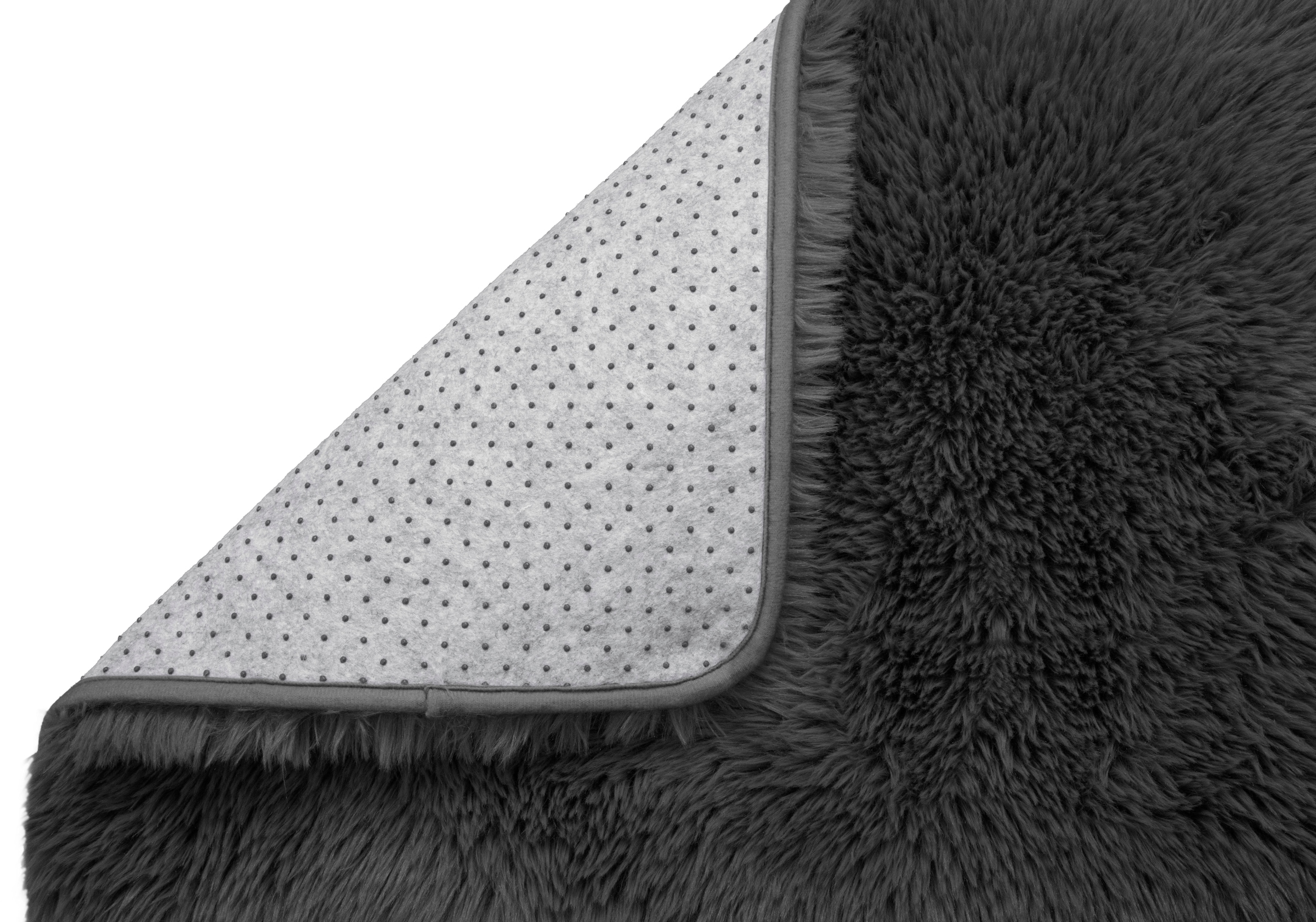 my home Hochflor-Teppich »Silky, besonders weich und kuschelig, sehr dichte Qualität«, rechteckig, 33 mm Höhe, rutschhemmend beschichtet, waschbar, uni, Wohnzimmer, Schlafzimmer