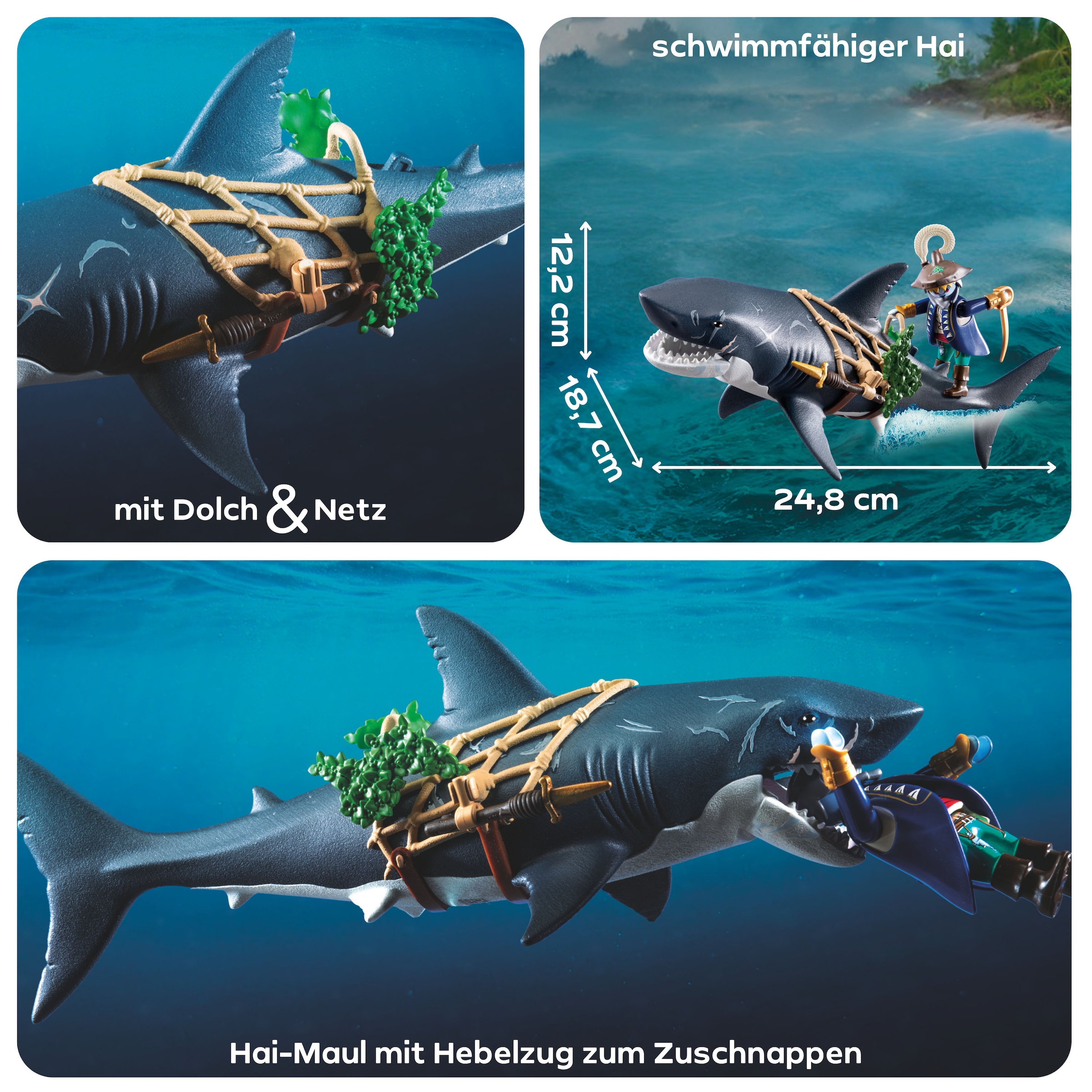 Playmobil® Jeu de construction »Gefahr durch Riesenhai (71793), Playmobil Pirates«