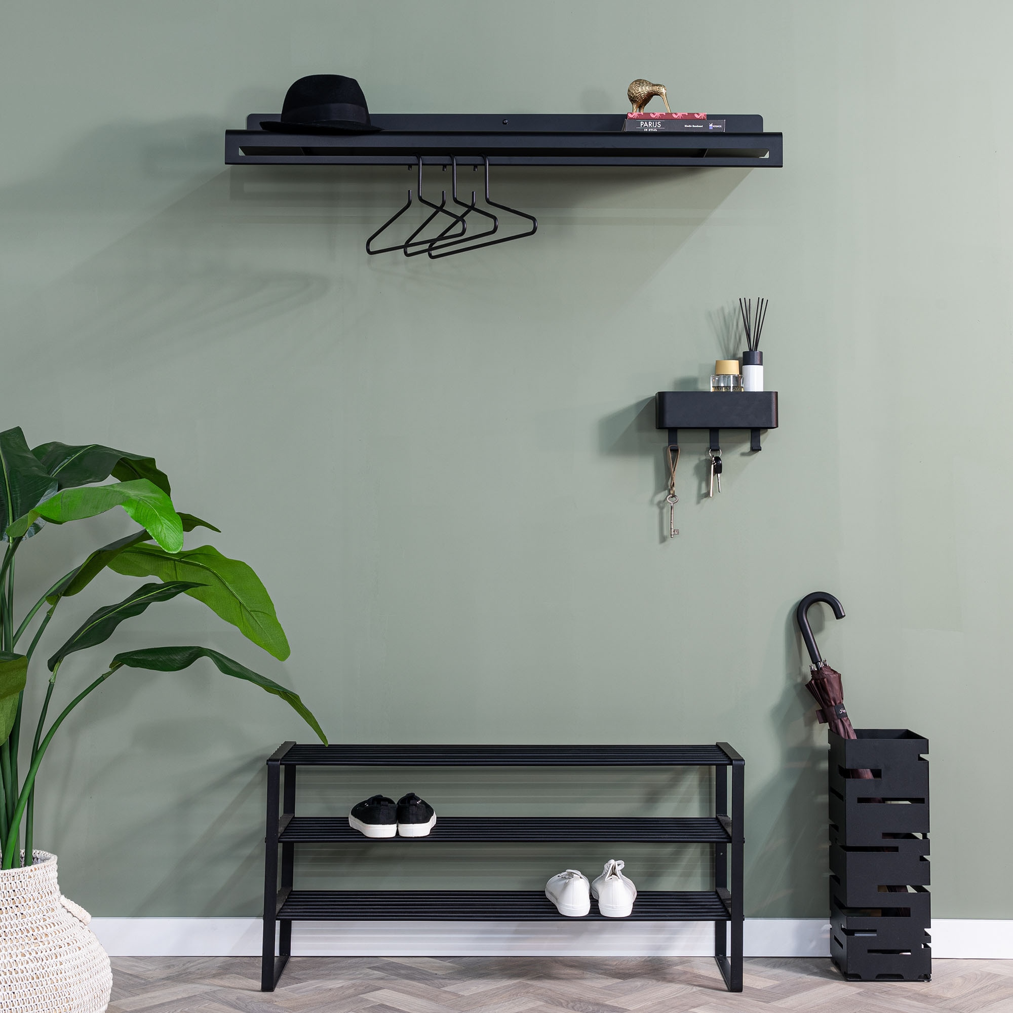 Spinder Design Garderobenleiste »SWAY 120« 2-in-1 Wandregal + Garderobe