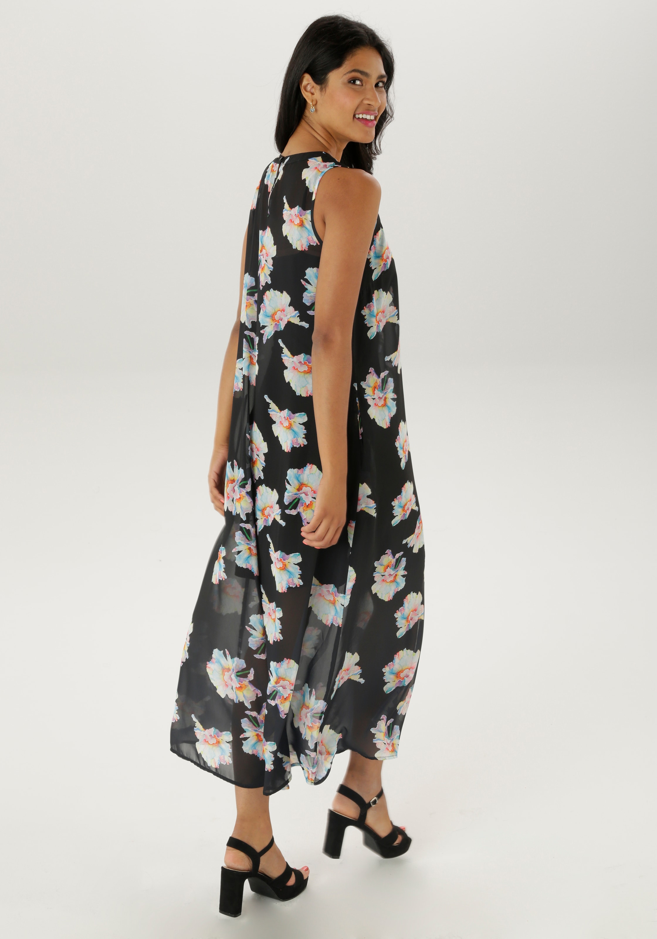 Aniston SELECTED Chiffonkleid, mit herausnehmbaren Jersey-Unterkleid