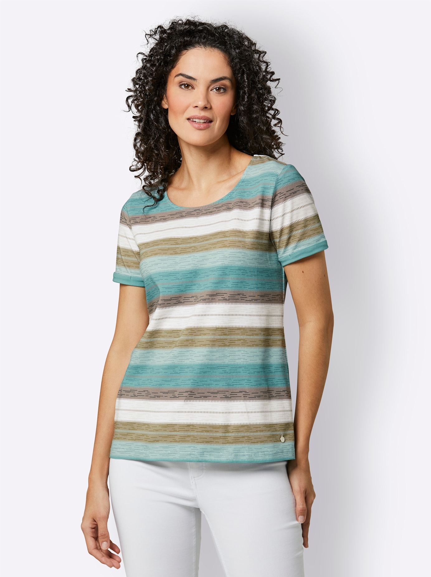 CREATION L PREMIUM T-Shirt »Pima-Baumwoll-Shirt«, (1 tlg.)