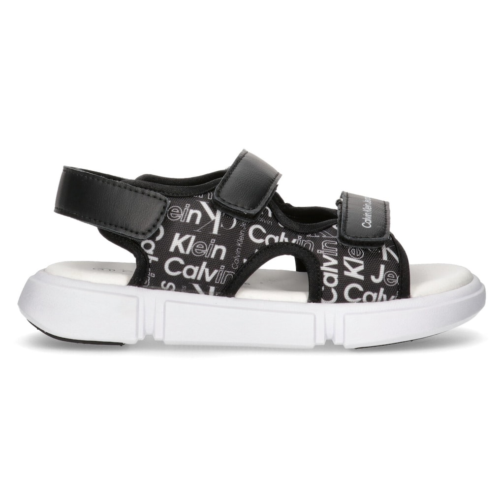 Calvin Klein Jeans Sandale »VELCRO SANDAL«, Sommerschuh, Klettschuh, Sandalette, mit 3 Klettverschlüssen