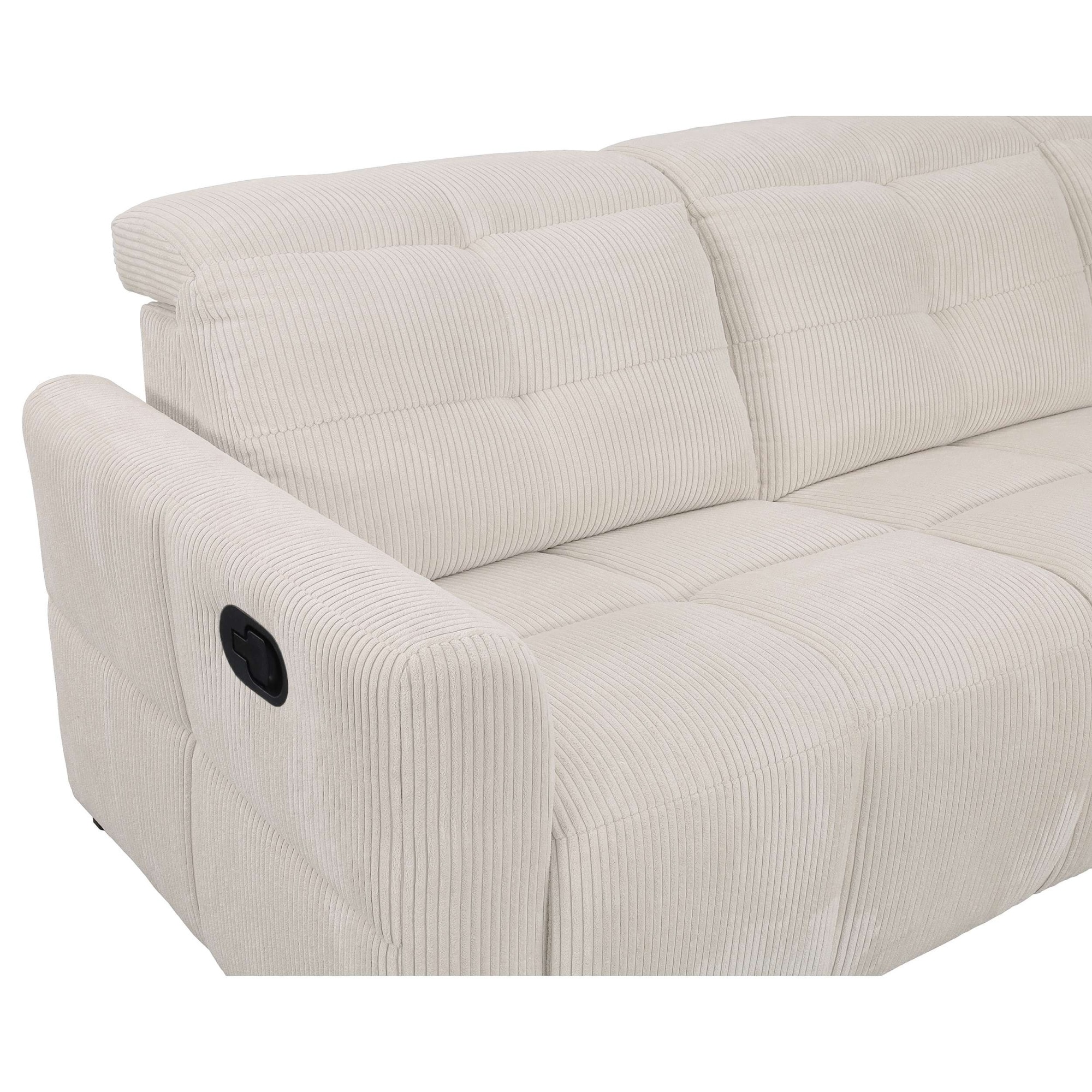 GOODproduct Ecksofa »CAARLA Cord, L-Form, 261 cm, man. oder elektr. Relaxfunktion (USB-A/C)« mit USB-A und USB-C bei elektrischer Ausführung, Kopfteilverstellung