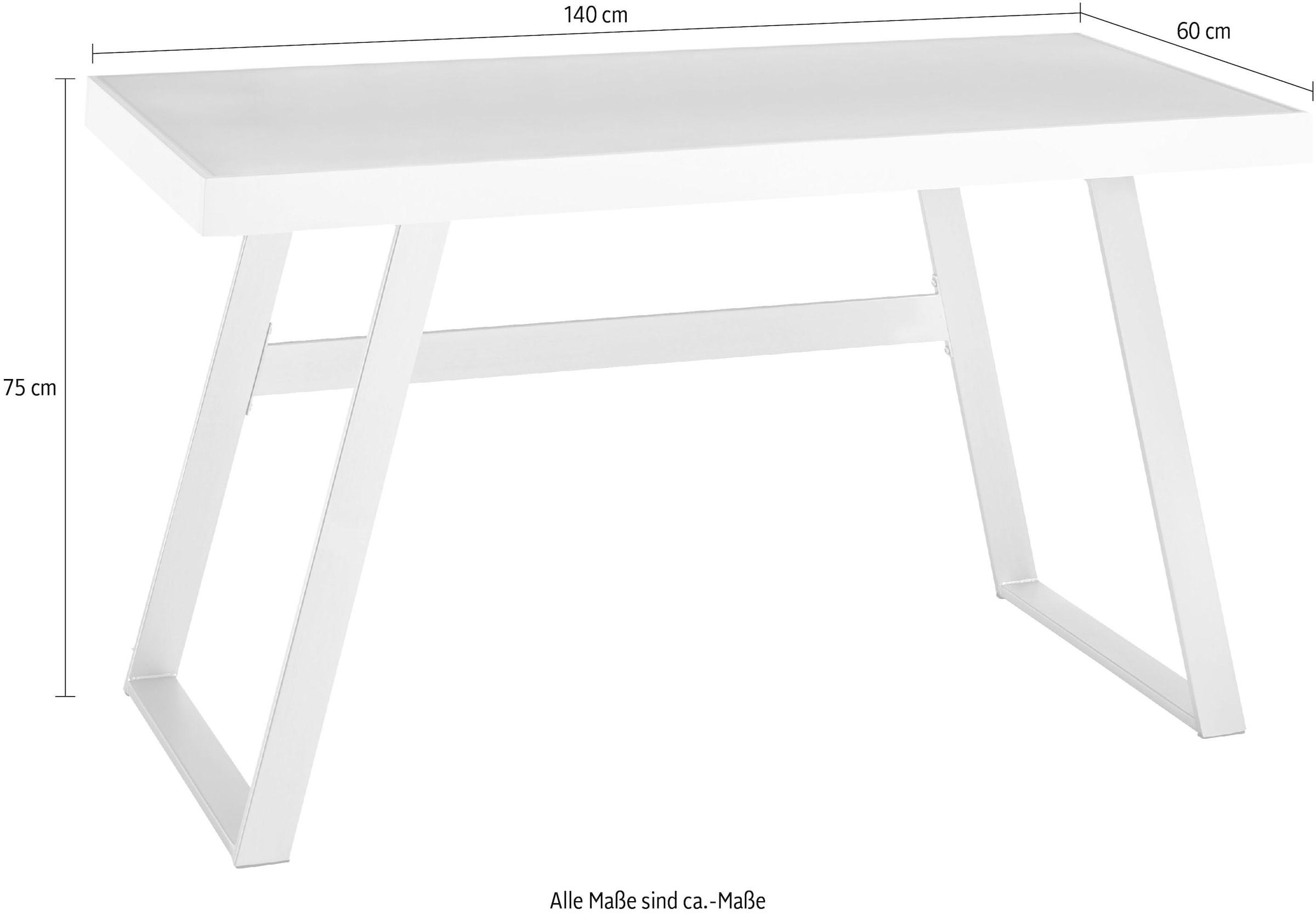 MCA furniture Schreibtisch »Tiflis« mit RGB-LED Beleuchtung inkl. Fernbedienung, Breite 140 cm
