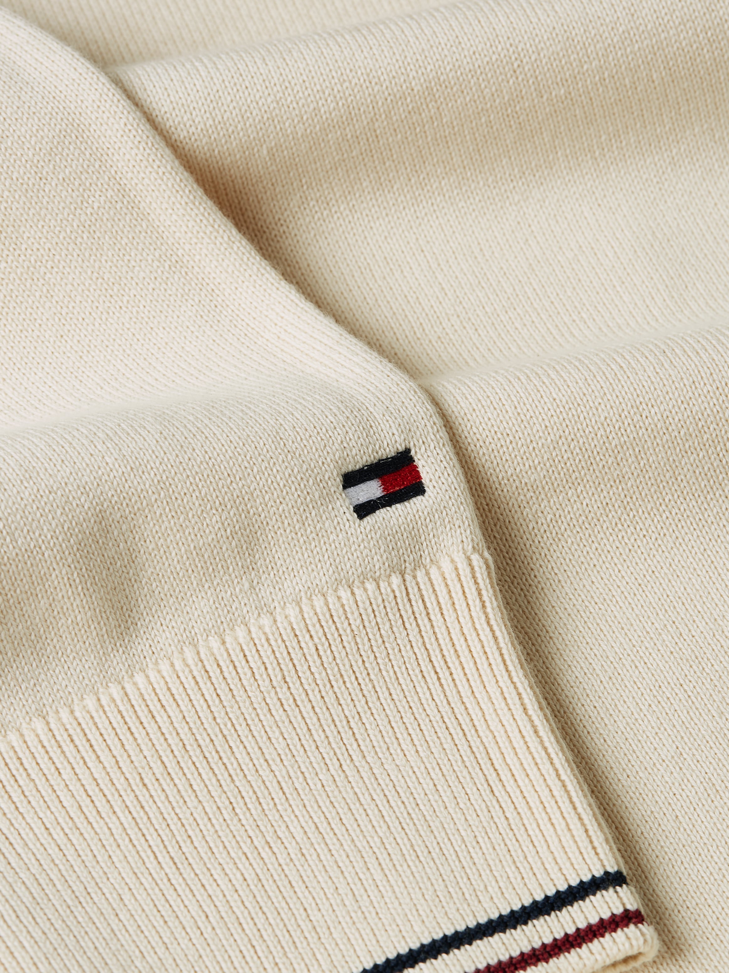 Tommy Hilfiger Rundhalspullover »RWB COTTON CREW NECK«, farbliche Akzente in Tommy Farben