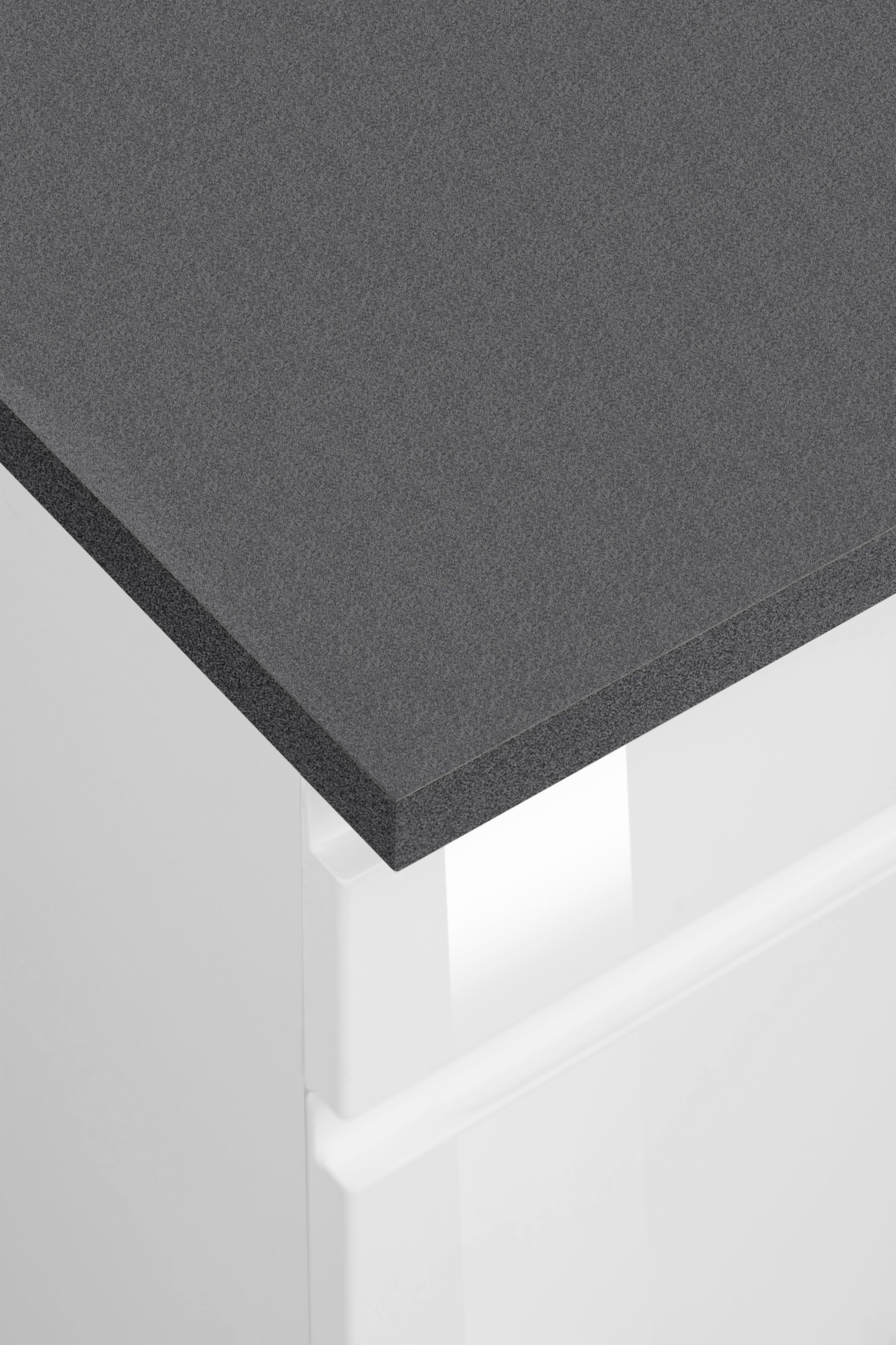 KOCHSTATION Küchenzeile »KS-Virginia,neu in verbesserter Ausführung« Arbeitsplatte 38 mm stark, Stauraum, Softclose,  Breite 280 cm, Soft-Close, wahlweise mit E-Geräten