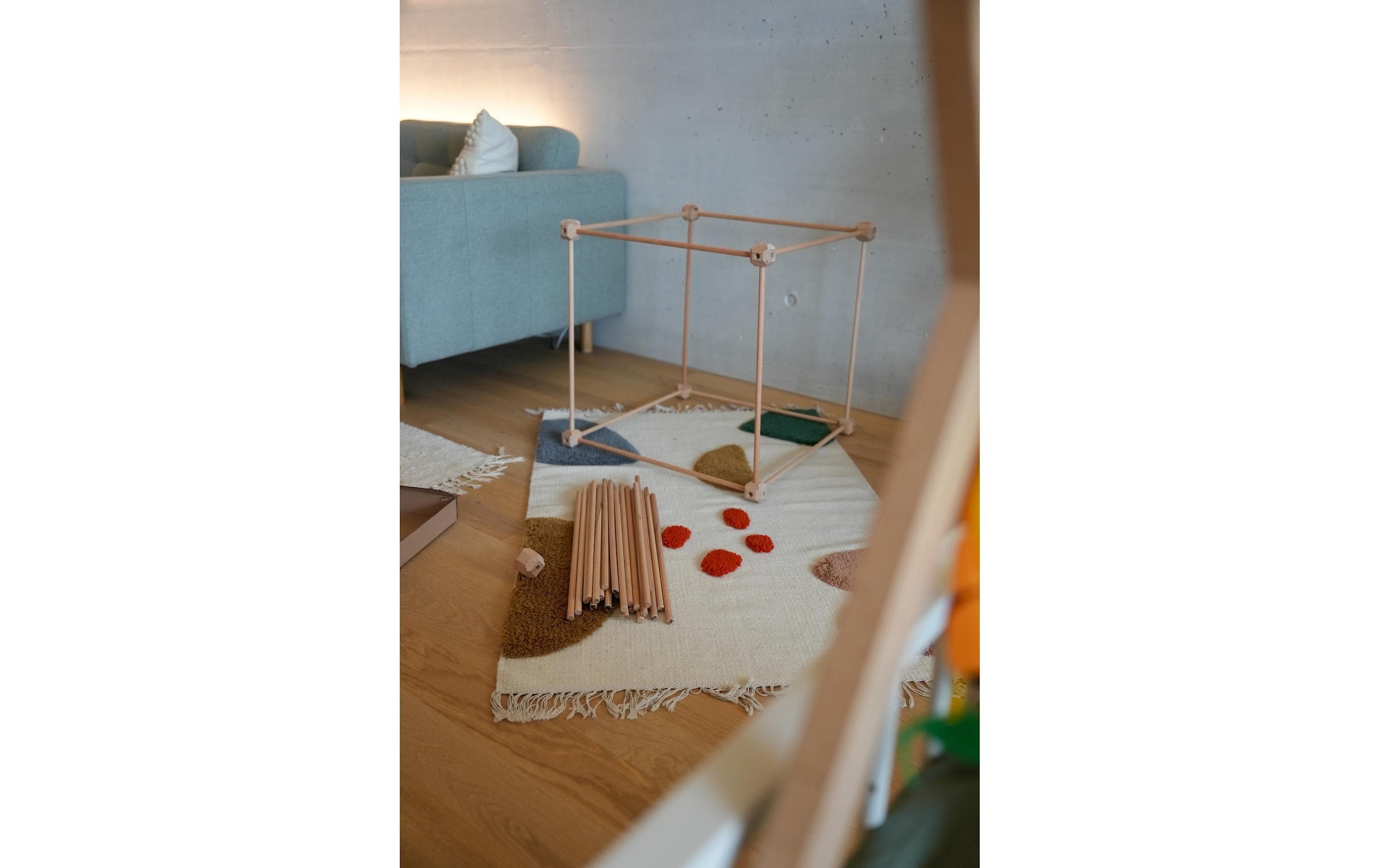 Konstruktions-Spielset »Hüttenheld mittel 80 Teile«, Holzart: Buche (Schweiz)