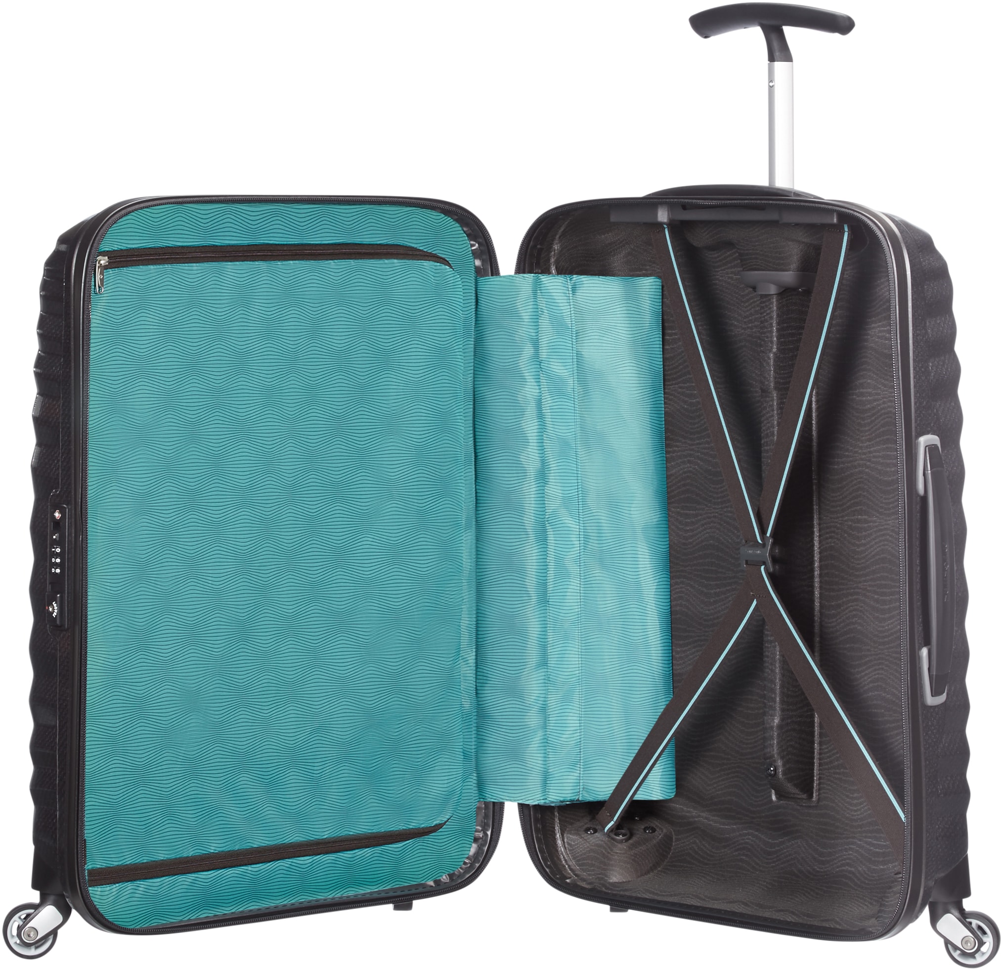 Samsonite Trolley à coque dure »LITE-SHOCK, verschiedene Grössen« 36 litre 4 Rollen Reisekoffer Trolley Aufgabegepäck TSA-Zahlenschloss Made in Europe