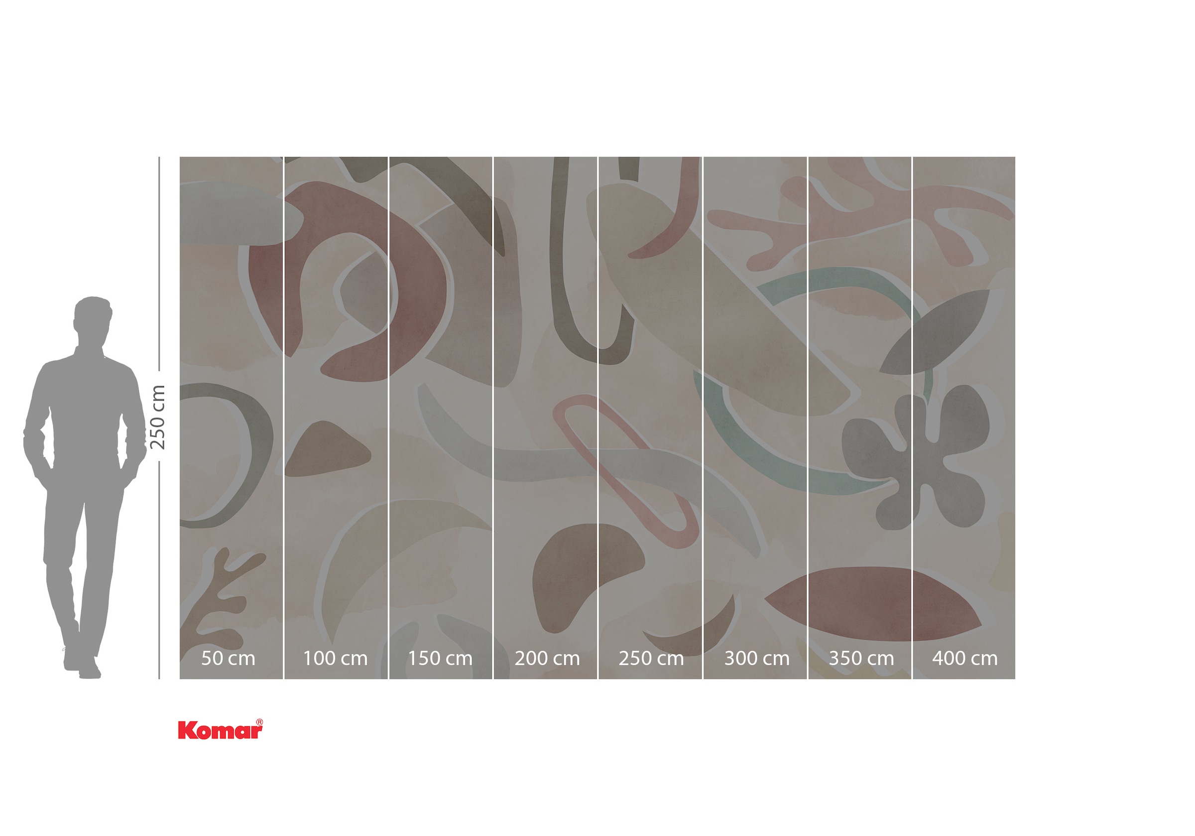Komar Fototapete »Digitaldruck Vlies - Paradox Parallelogramm - Grösse 400 x 250 cm«, bedruckt-floral-geblümt-gemustert-tropisch, Wohnzimmer, Schlafzimmer