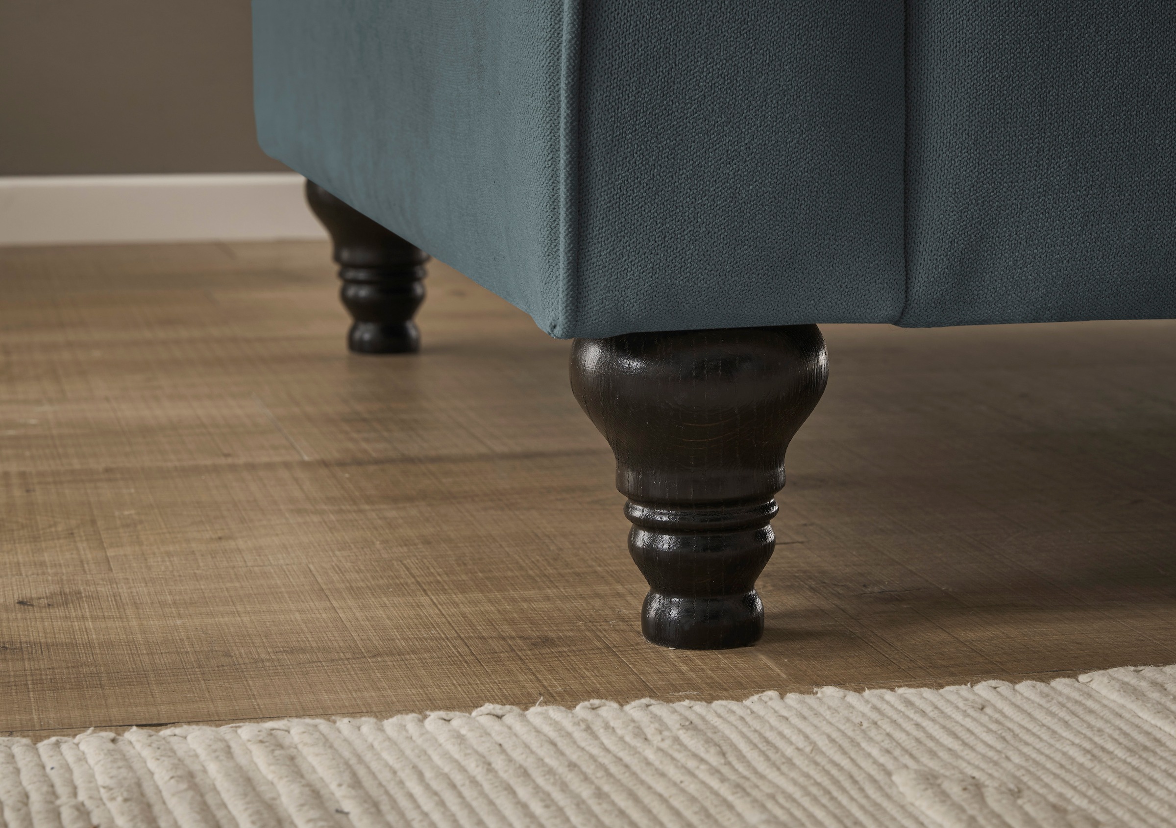 GOODproduct Fauteuil »Westminster mit hochwertigem Microfaserbezug, in 5 Farben verfügbar« rembourrage à ressorts, pied tourné, coussin décoratif inclus