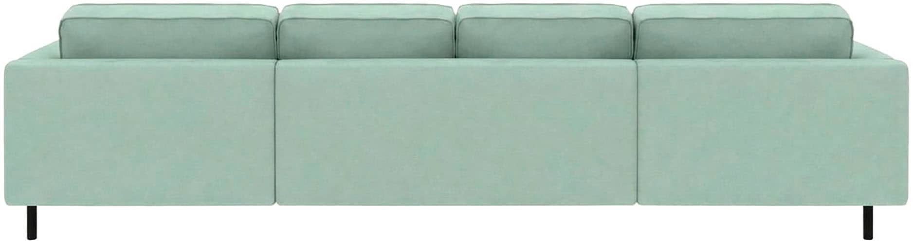 Home affaire Wohnlandschaft »Booster II, whlw. mit Schlaffunktion & Bettkasten, Fuss schwarz« Sofa in U-Form, Breite 305 cm, in Cord oder Struktur LEO o. LINO