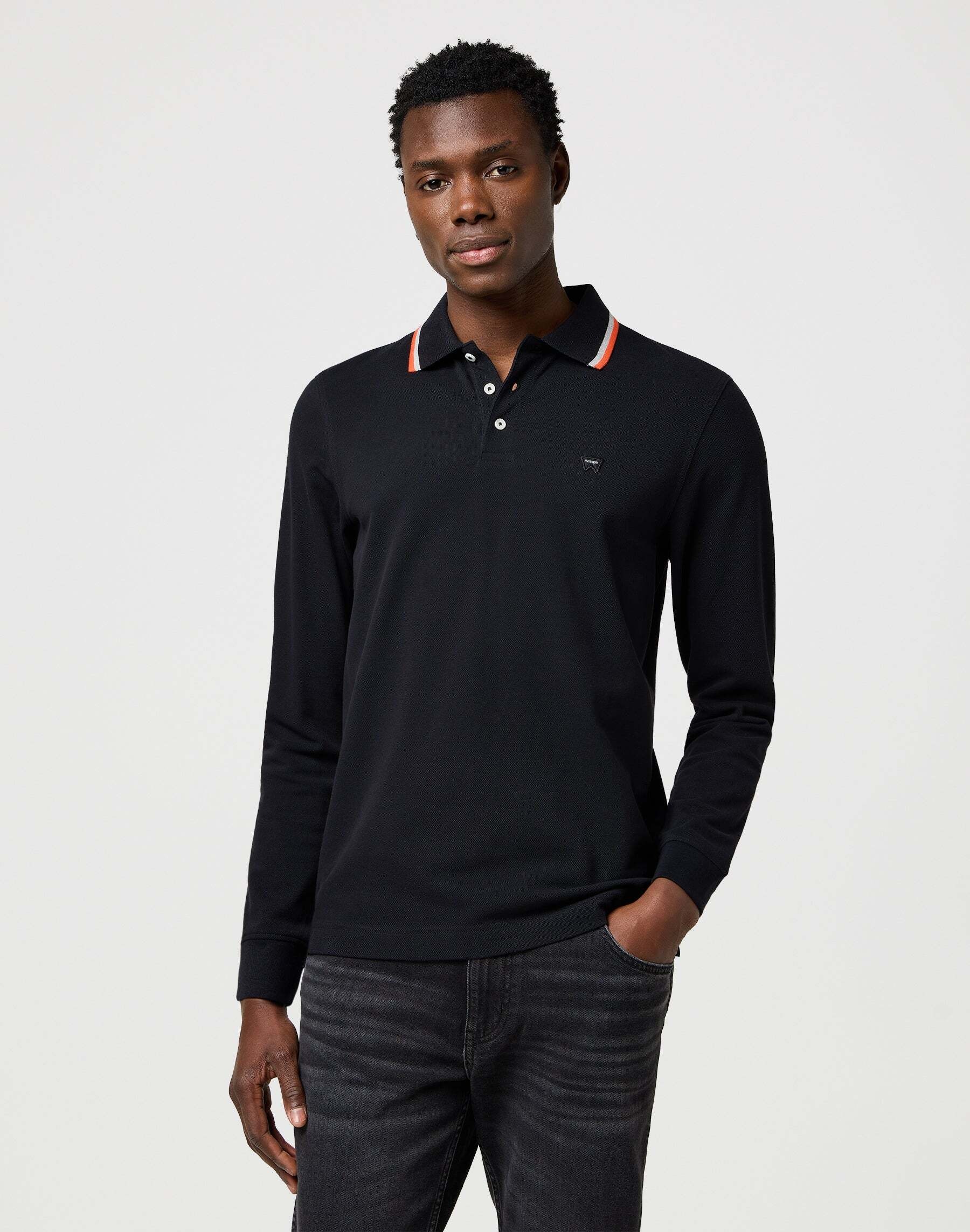 Image of Wrangler Langarm-Poloshirt "WRANGLER Langarmpolo Ls Polo Shirt"