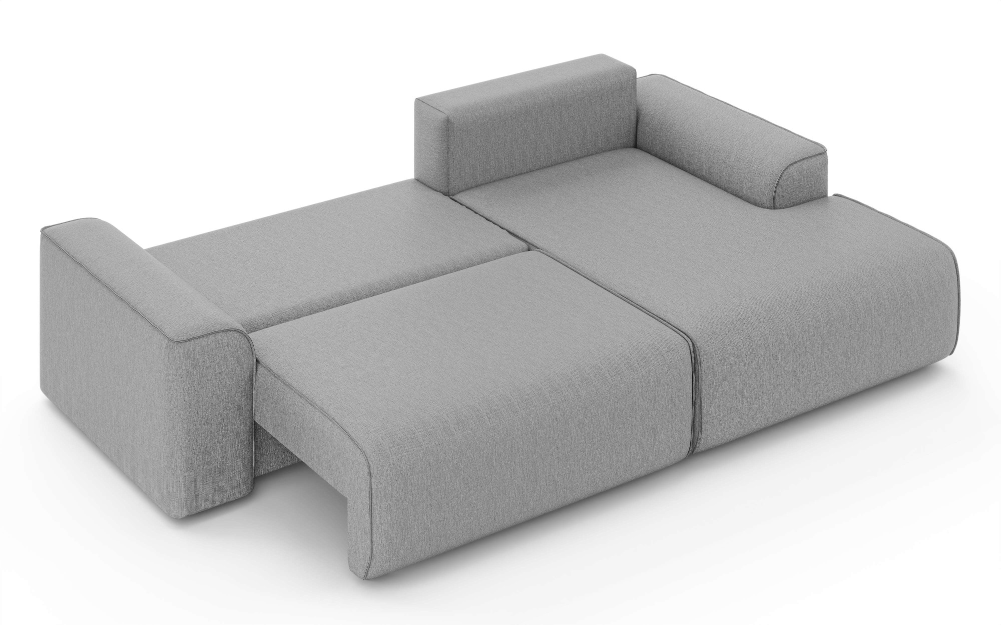 Home affaire Ecksofa »Santenay mit Bettfunktion und Bettkasten, Masse: B/T/H 266/164/90 cm«, L-Form mit Wellenfederung, Schlaffläche: 140x213 cm, auch in Cord