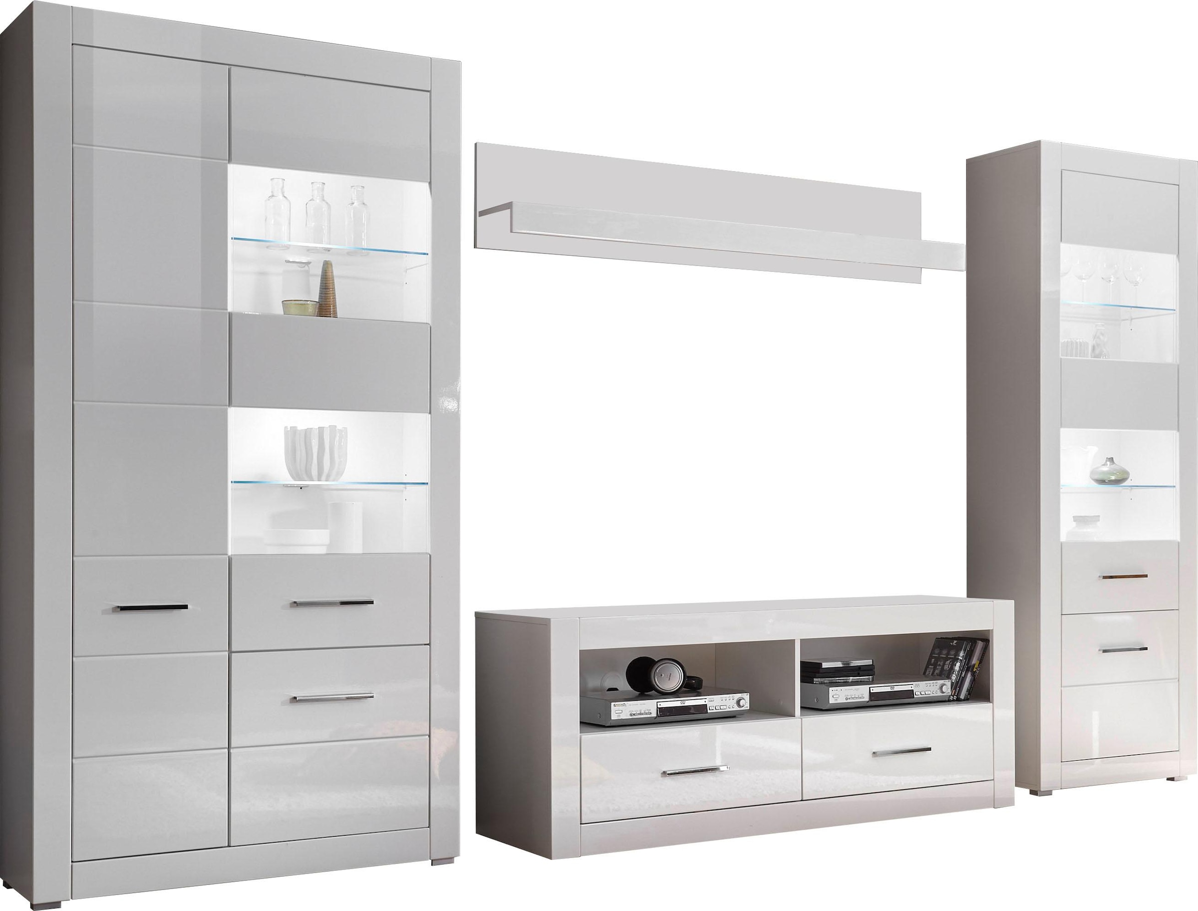 Image of Home affaire Wohnwand "BIANCO" Set, 4 Stk. tlg.