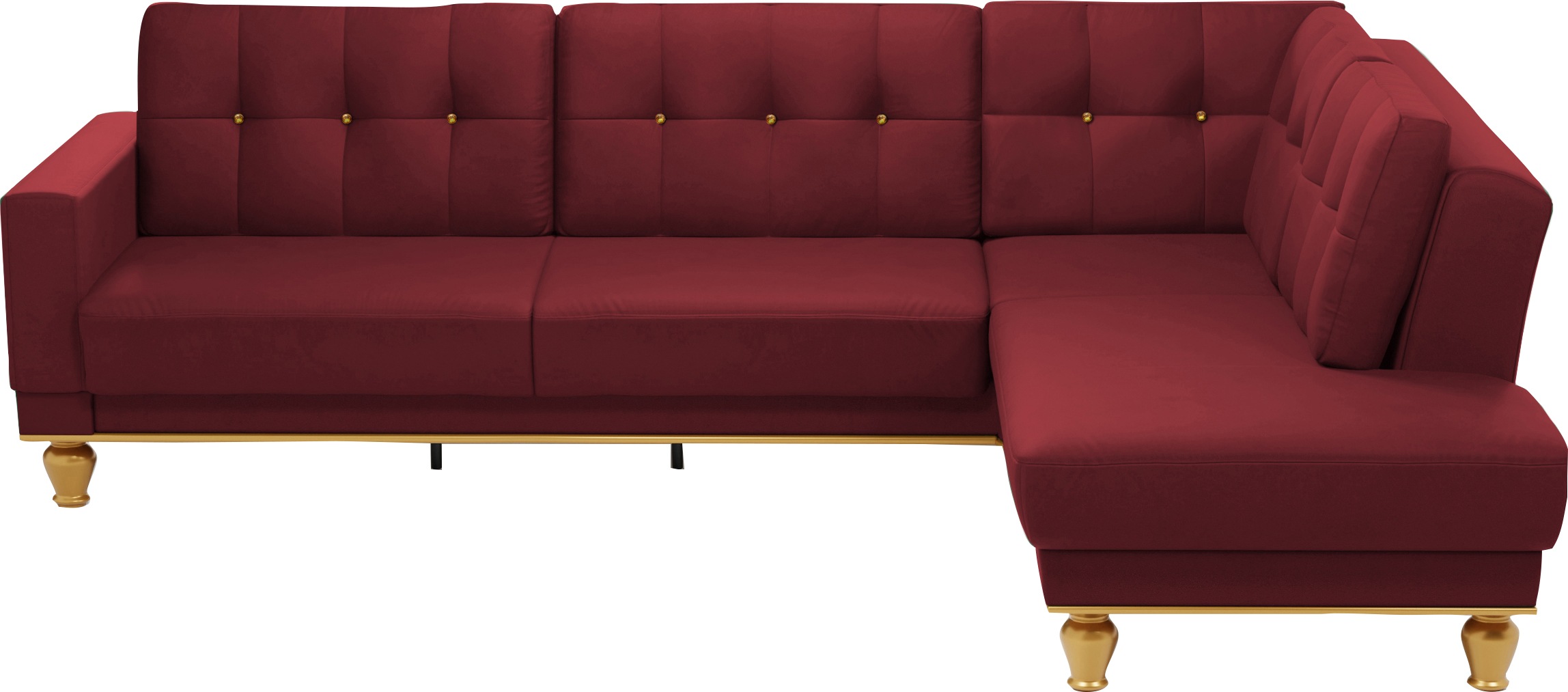 sit&more Ecksofa »Orient 5 L-Form« mit Strass-Stein, wahlweise mit Bettfunktion und Bettkasten