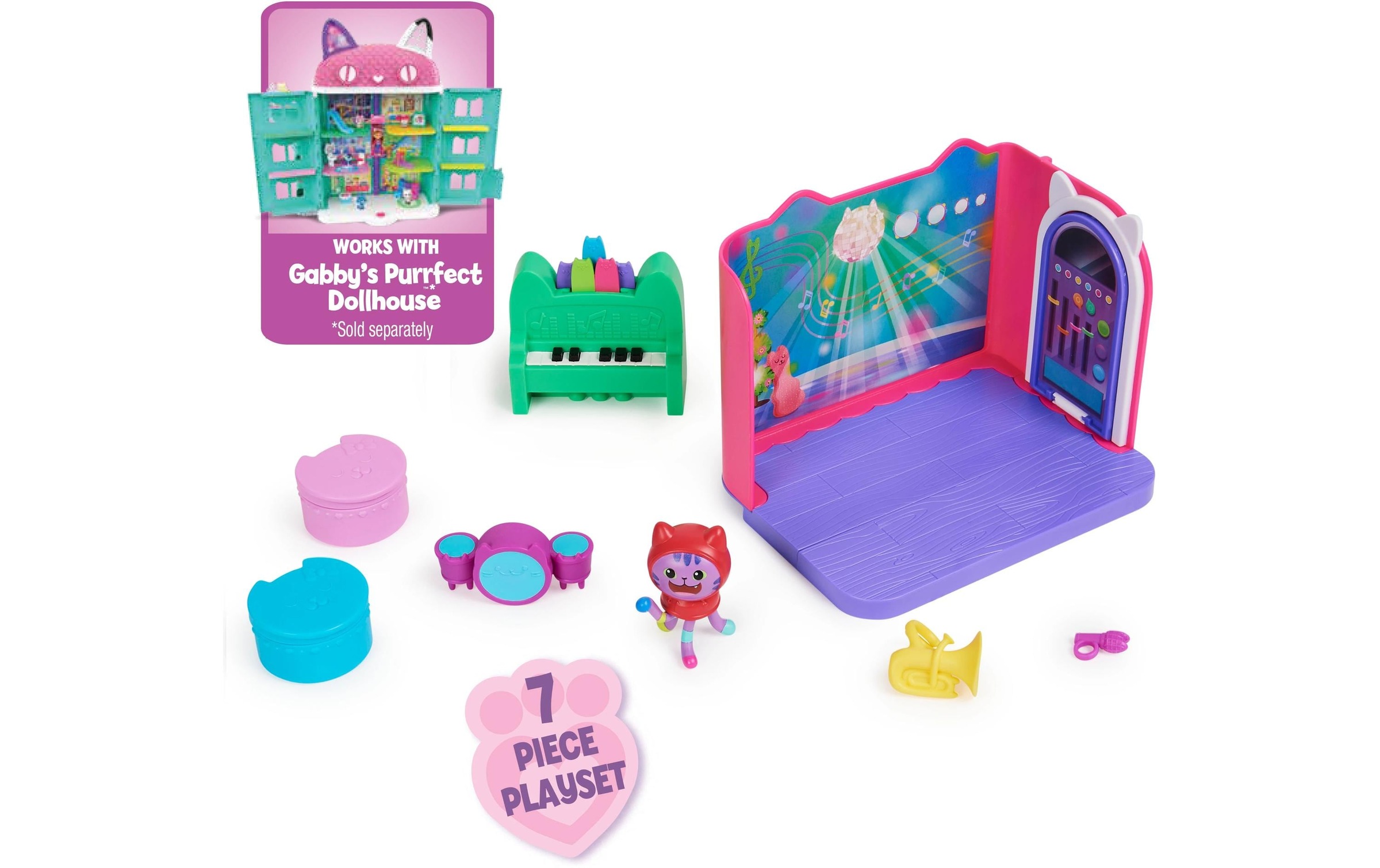 Spielwelt »Spinmaster Gabby's Dollhouse Catnips Musikzimmer Deluxe Rooms«