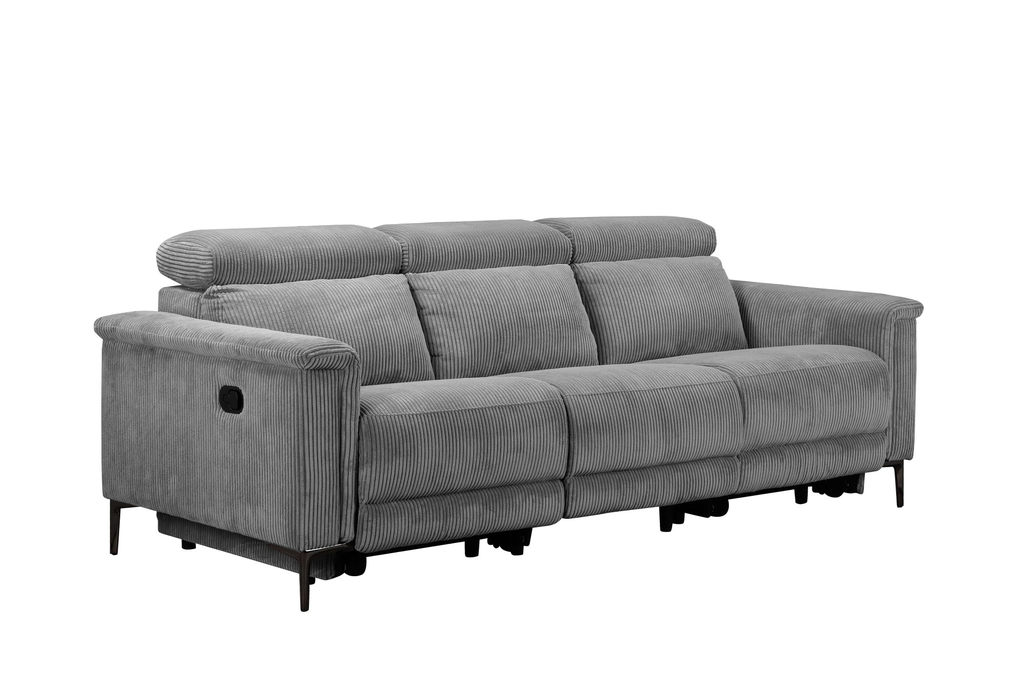 Home affaire 3-Sitzer »LUND Cord, B. 222cm, manuelle/elektrische Relaxfunktion in 2 Sitzen,« USB-C bei elektrischer Ausführung, Kopfteilverstellung