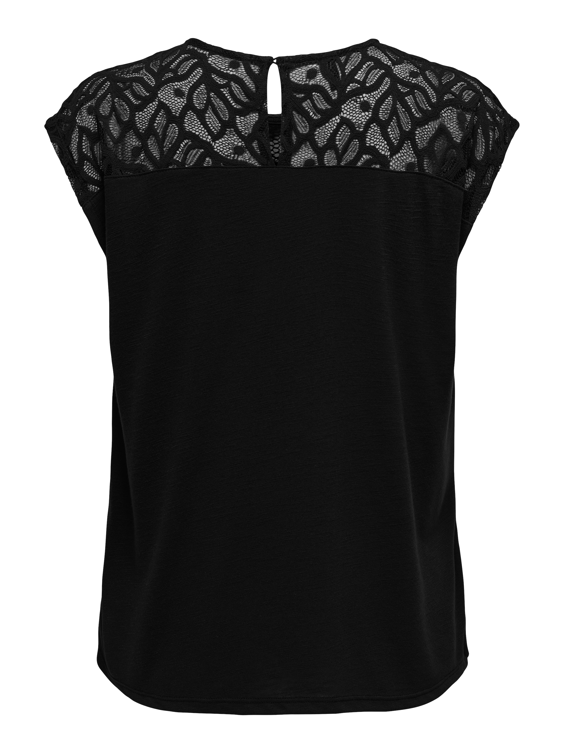ONLY Spitzenshirt »ONLSINDY LIFE S/S O-NECK MIX TOP JRS«