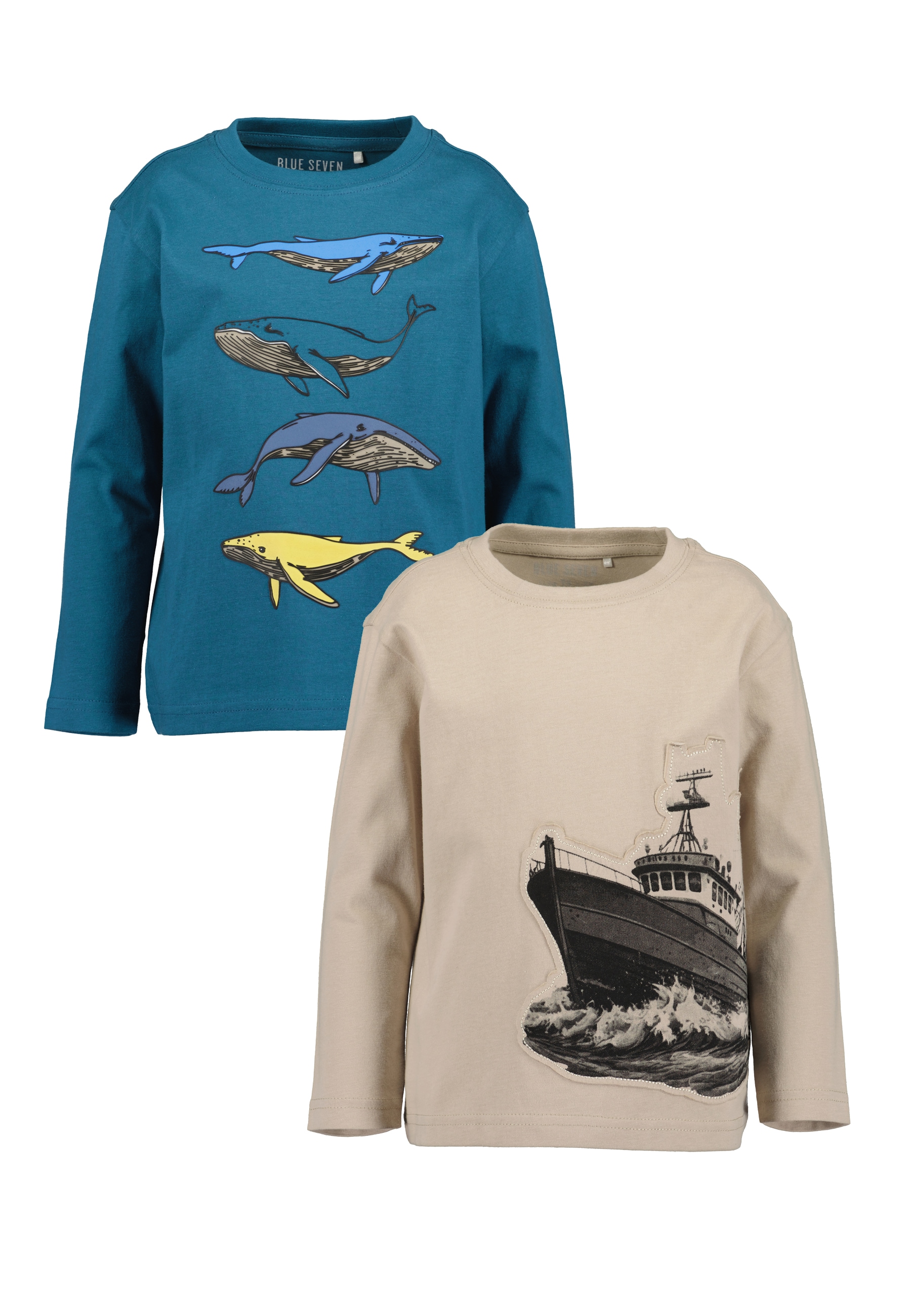 Image of Blue Seven Langarmshirt Packung, 2 Stk. mit tollen maritimen Motiven