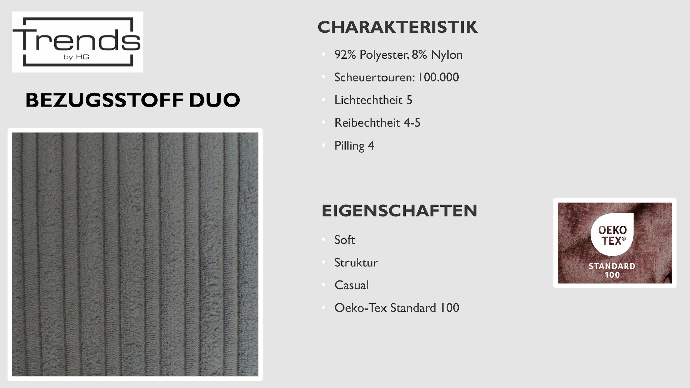 Trends by HG Canapé Big »Conor XL, B: 268cm, Liegefläche: 138 x 194 cm, in Cord und Velours« avec fonction couchage et coffre de lit