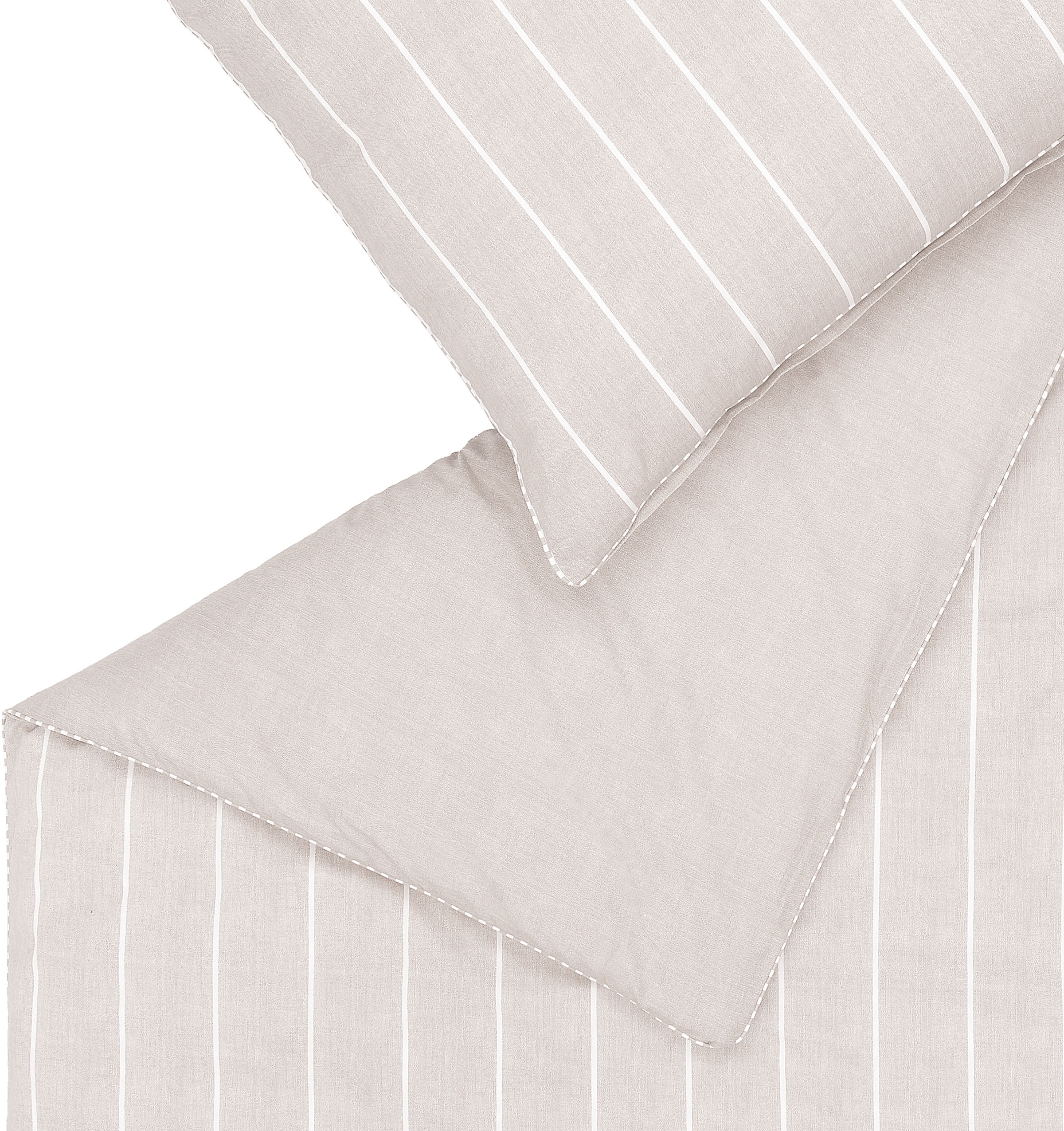 Esprit Bettwäsche »Harp Stripe«, (2 tlg.), in Renforce Qualität, 100% Baumwolle (BCI Better Cotton Initiative), Bett- und Kopfkissenbezug mit Reissverschluss, Winter- und Sommerbettwäsche