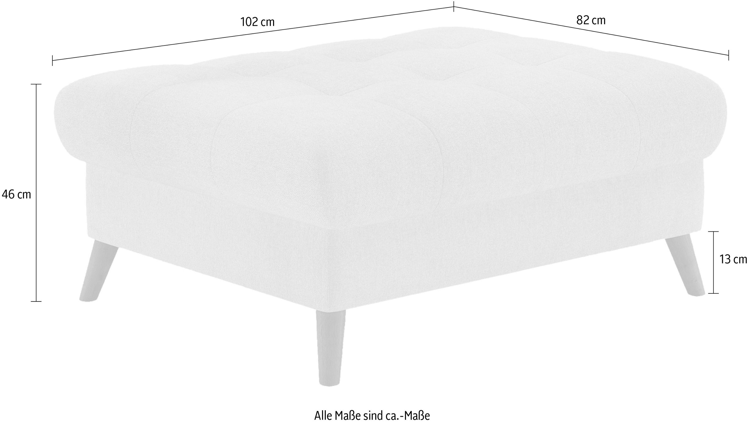 Mr. Couch Hockerbank »Blackburn II«, Passend zu der Garnitur, mit Kaltschaum, bis 140 kg belastbar