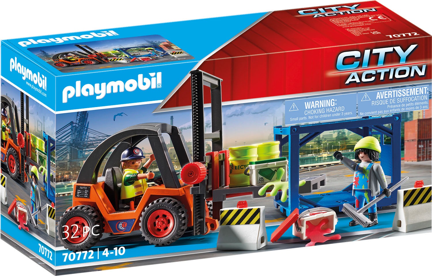 Image of Playmobil® Konstruktions-Spielset »Gabelstapler mit Fracht (70772), City Action«, (32 St.), Made in Germany bei Ackermann Versand Schweiz