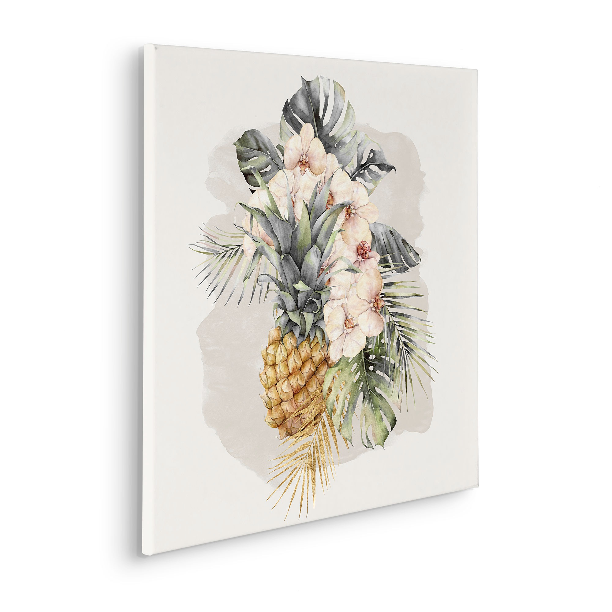 Image of Komar Leinwandbild "Ananas Mûr - Grösse 60 x 60 cm" Natur 1 Stk. tlg. Keilrahmenbild mi Echtholzrahmen