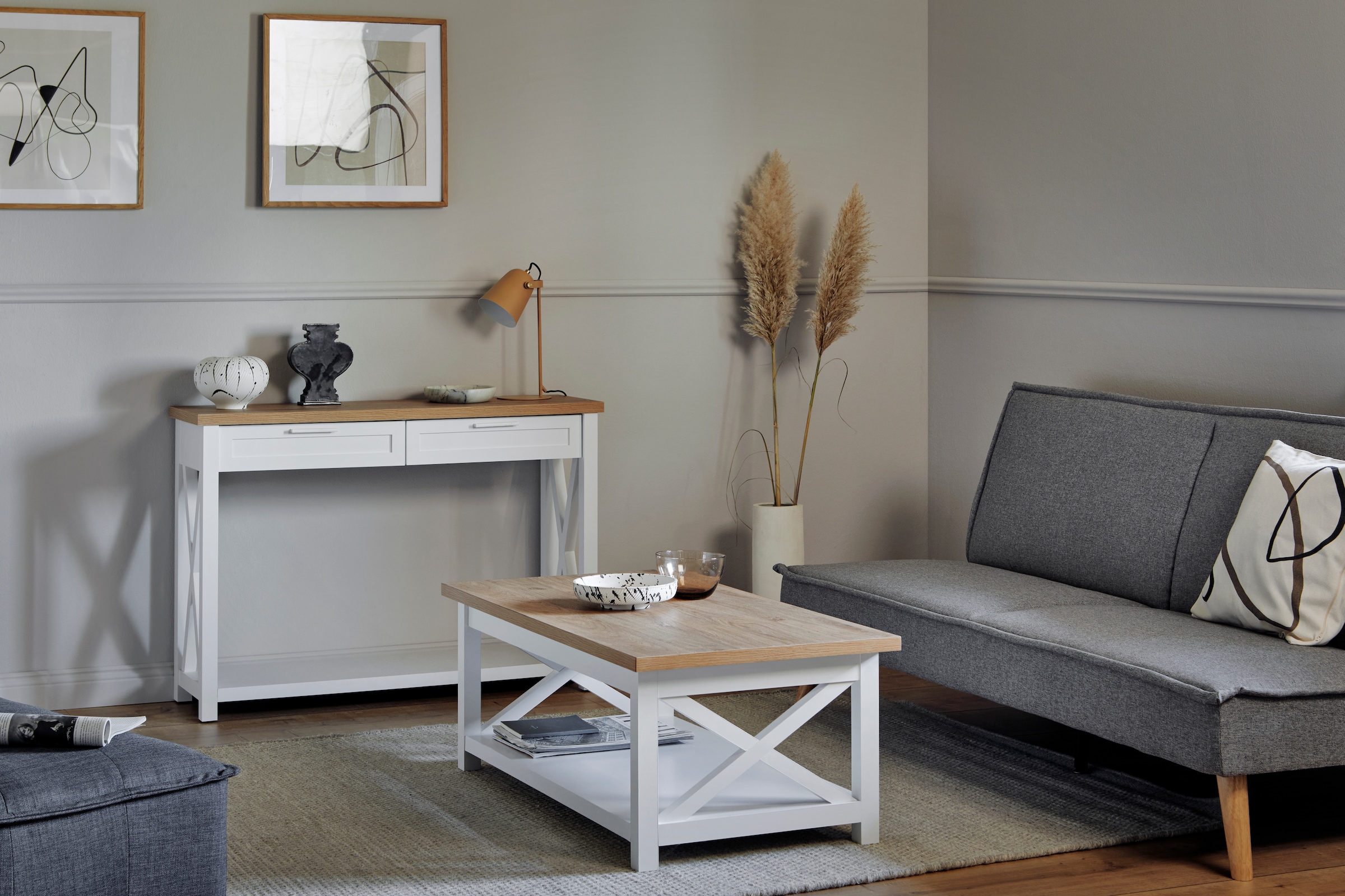 Jahnke Couchtisch »CHALET COFFEE« 1 Stk. tlg. Couchtisch, Kaffetisch, mit Ablageboden, Landhausstil, X-Design