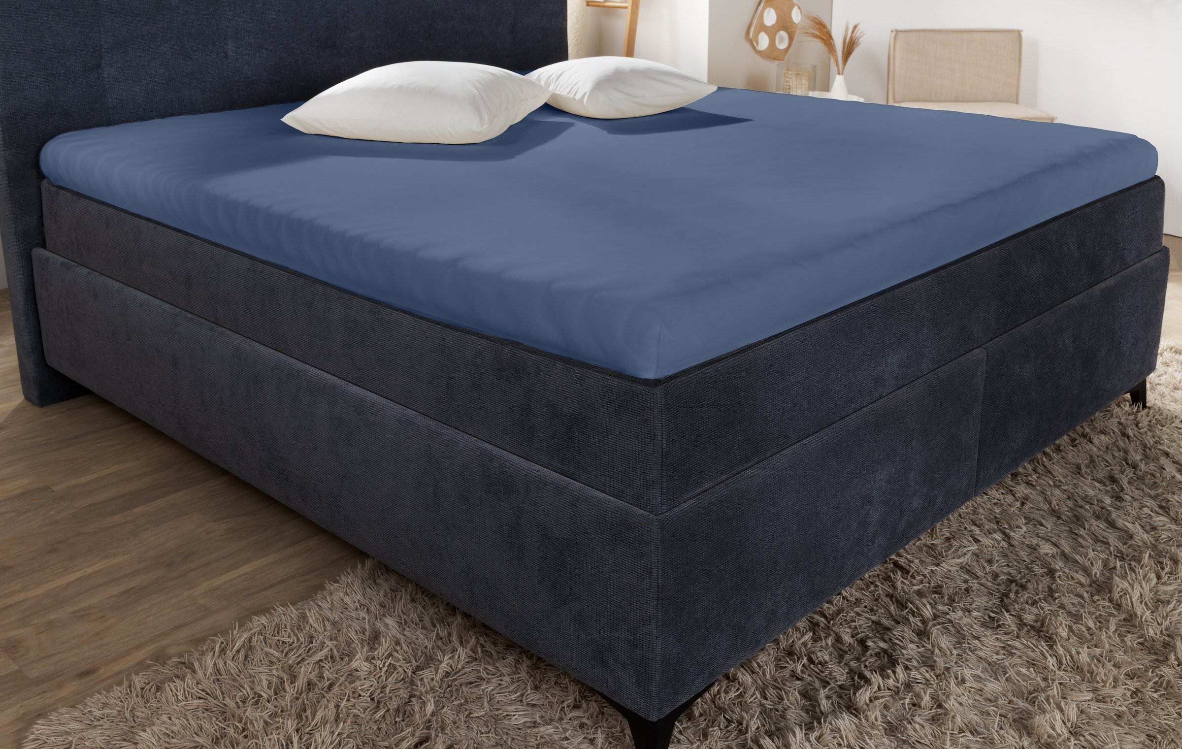 Primera Spannbettlaken »Elasthan-Feinjersey Topper« Aus 95% gekämmter Baumwolle und 5% Elastan