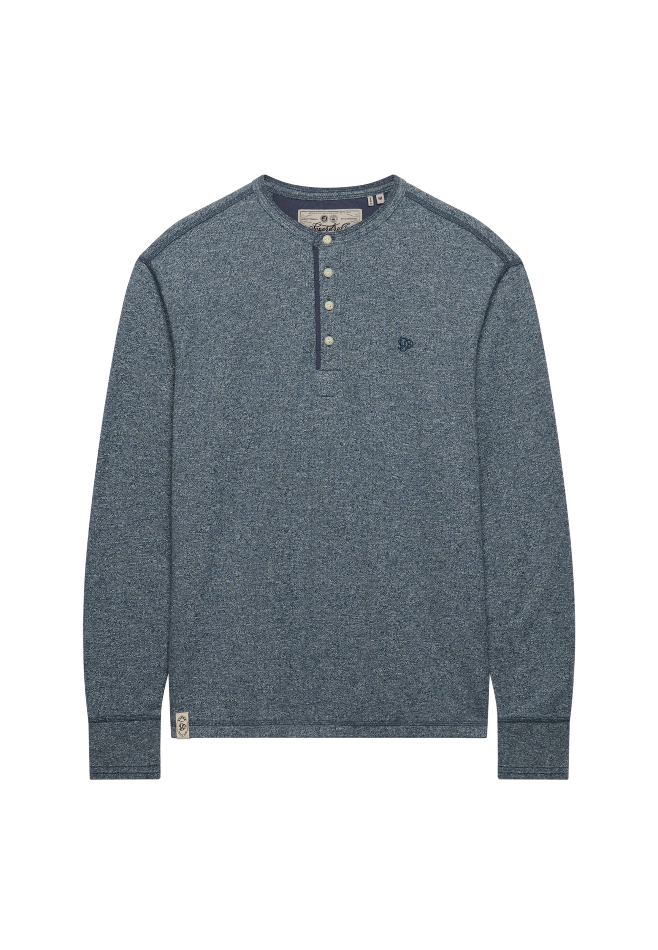 Superdry Langarmshirt »MINI SLUB WAFFLE LS GRANDAD« lockere Passform, mit Rundhalsausschnitt, aus Baumwolle