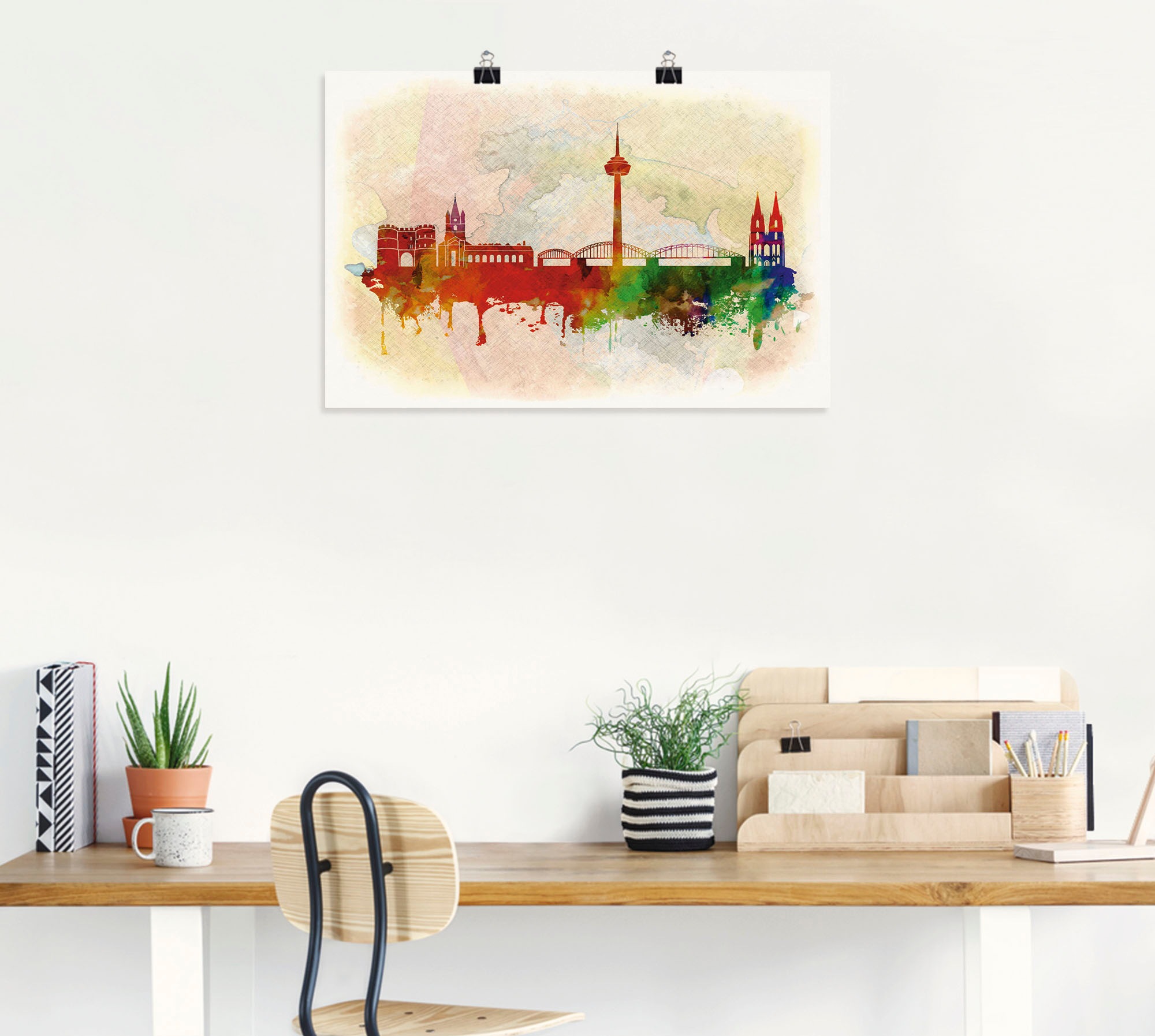 Artland Wandbild »Bremen Deutschland Skyline«, Deutschland, (1 St.), als Alubild, Leinwandbild, Wandaufkleber oder Poster in versch. Grössen