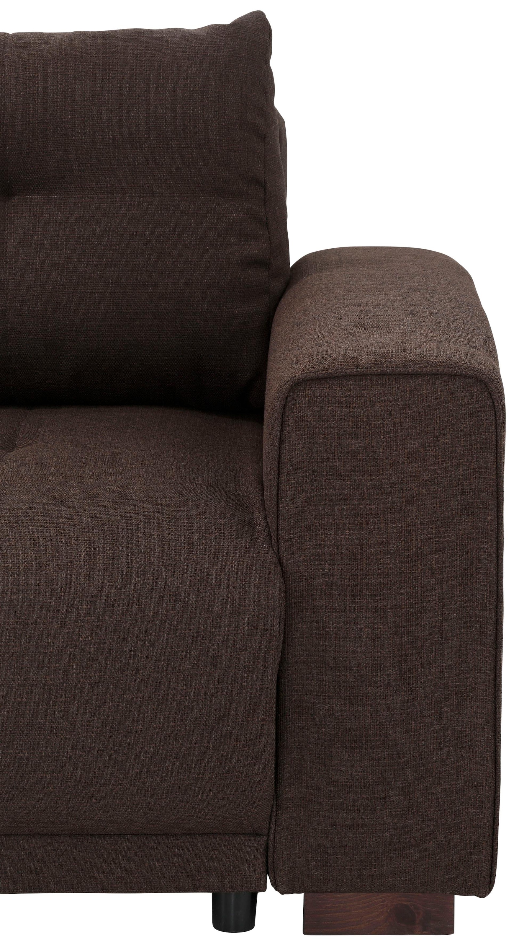 Home affaire Ecksofa »Viborg L-Form« mit Regal in der Armlehne, wahlweise mit Bettfunktion