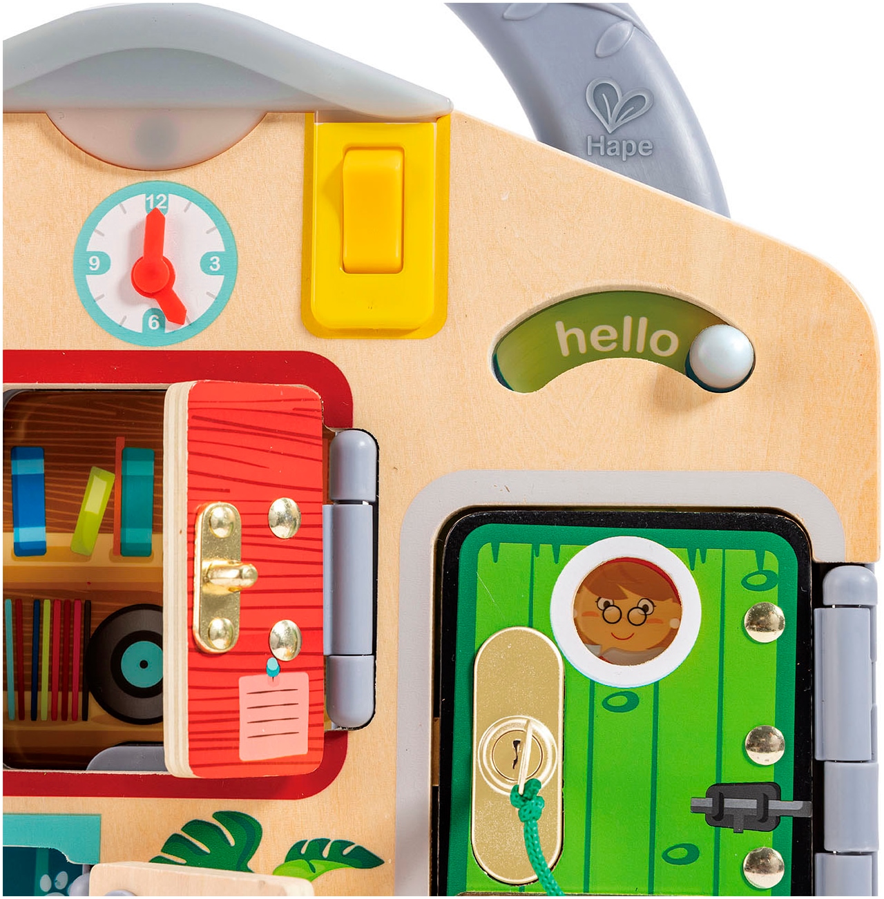 Hape Motorikbrett »Spiele-Tafel Schloss & Schlüssel« mit Lichtfunktion