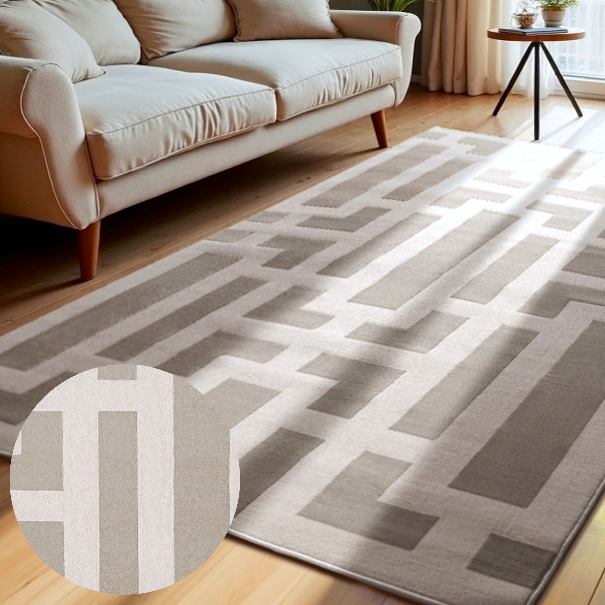 Image of ELLE DECORATION Designteppich "Onyx" rechteckig 9 mm Höhe Wohnzimmer, Schlafzimmer, Läufer, Hoch-Tief Effekt, Flur, Glanz