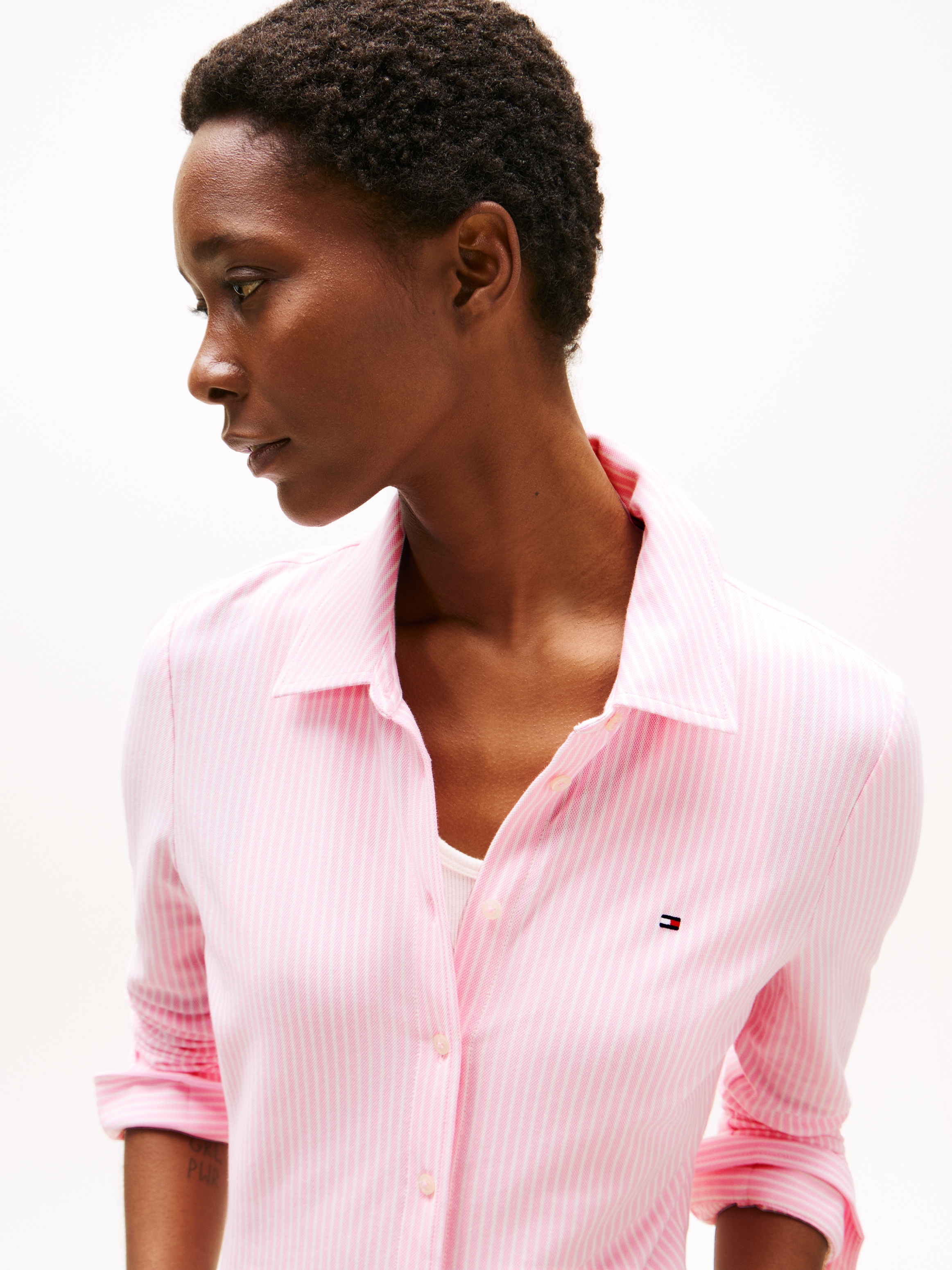 Tommy Hilfiger Polo »1985 SLIM PIQUE BTN DOWN LS mit Polokragen und Label« Baumwollmischung, slim fit