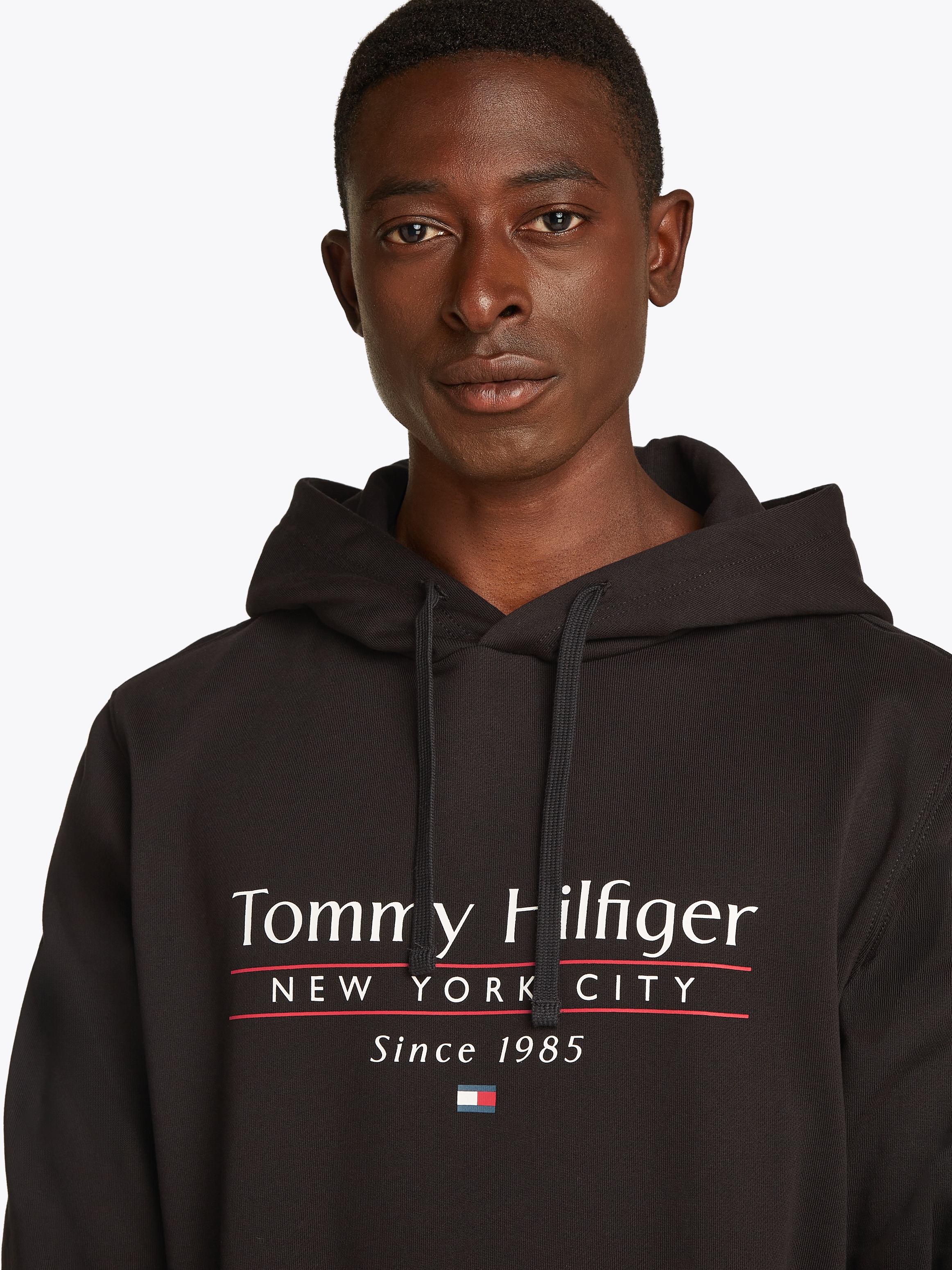 Tommy Hilfiger Hoodie »HILFIGER CENTER STACK HOODY«, mit grossem mehrfarbigen Print