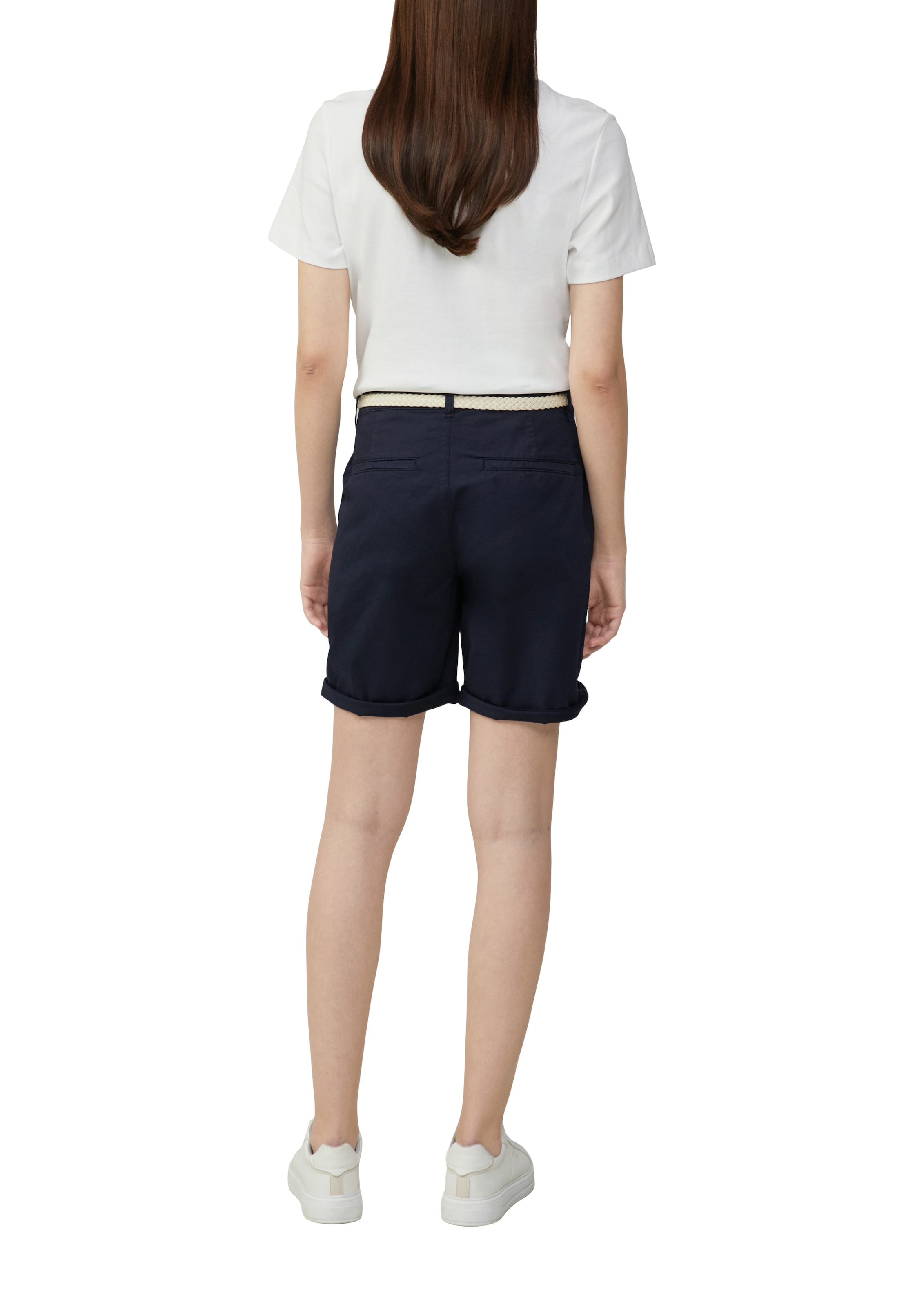 s.Oliver Chinoshorts, Sommerhose mit geflochtenem Gürtel