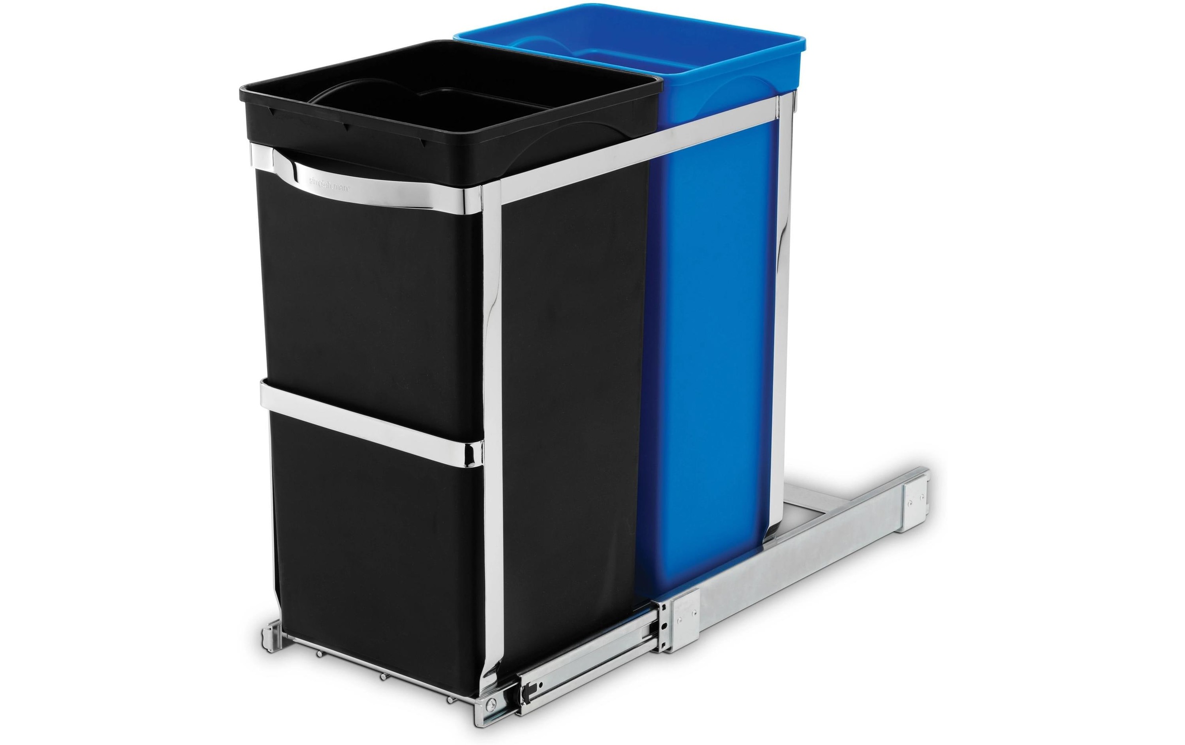 Image of simplehuman Einbaumülleimer "Schrank-Abfalleimer 20+15 l" 2 Behälter