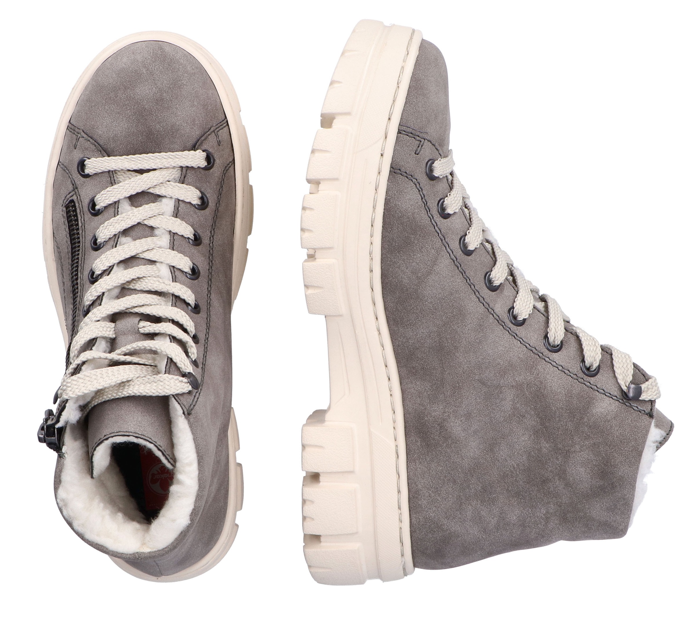 Rieker Bottes d'hiver  Plateauboots, Schnürboots mit Reissverschluss an der Aussenseite