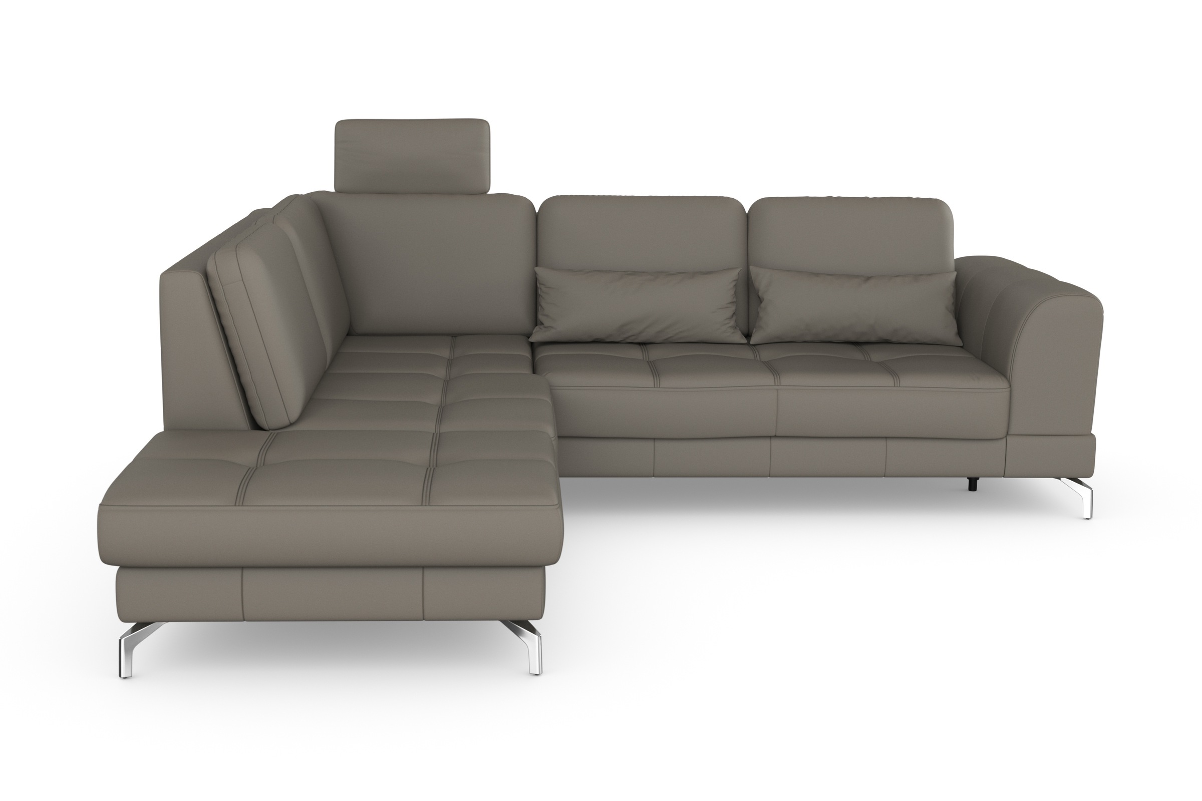 sit&more Ecksofa »Bendigo L-Form«, inklusive Sitztiefenverstellung, Bodenfreiheit 12 cm, in 2 Fussfarben