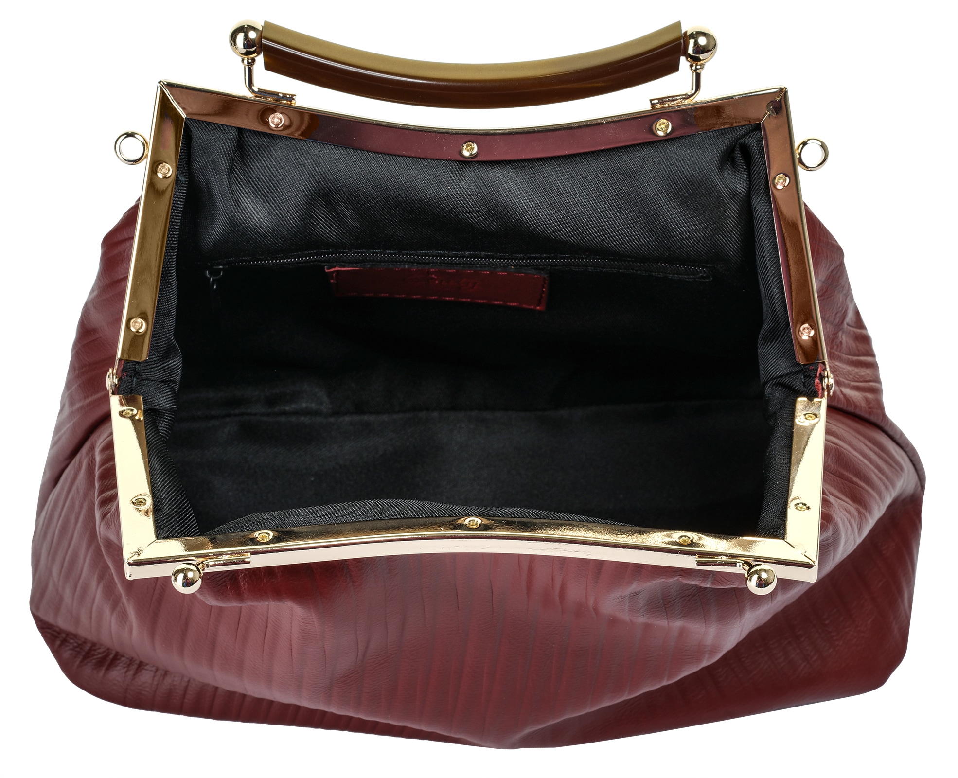 Cluty Henkeltasche, echt Leder, Made in Italy